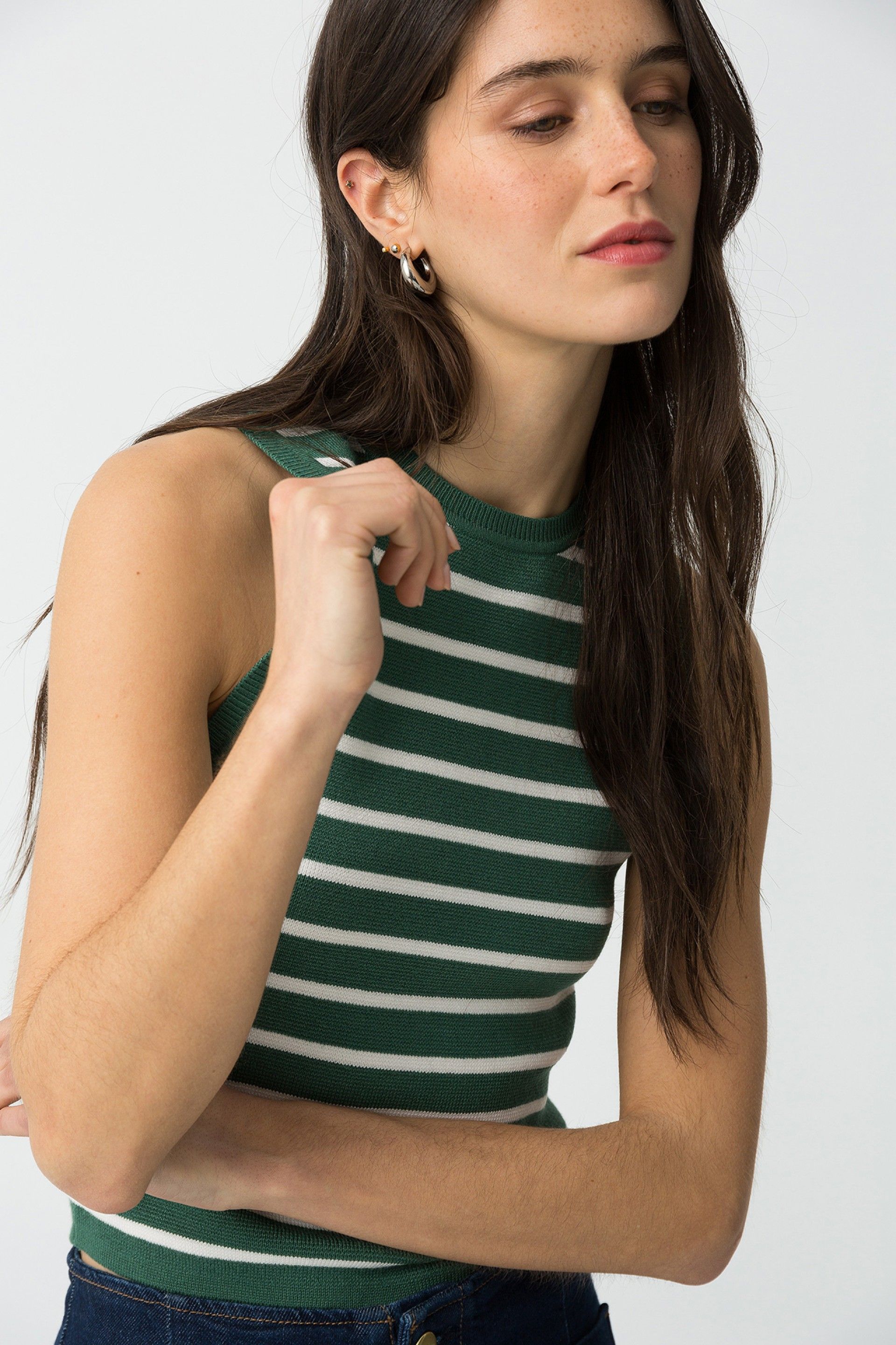 Top Leonor Rayas Verde