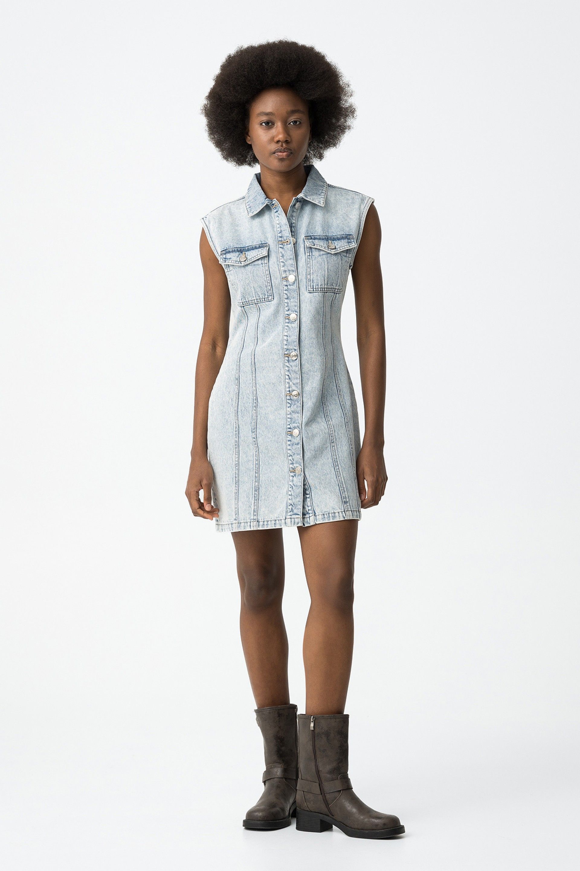Vestido Corto Vaquero Athena