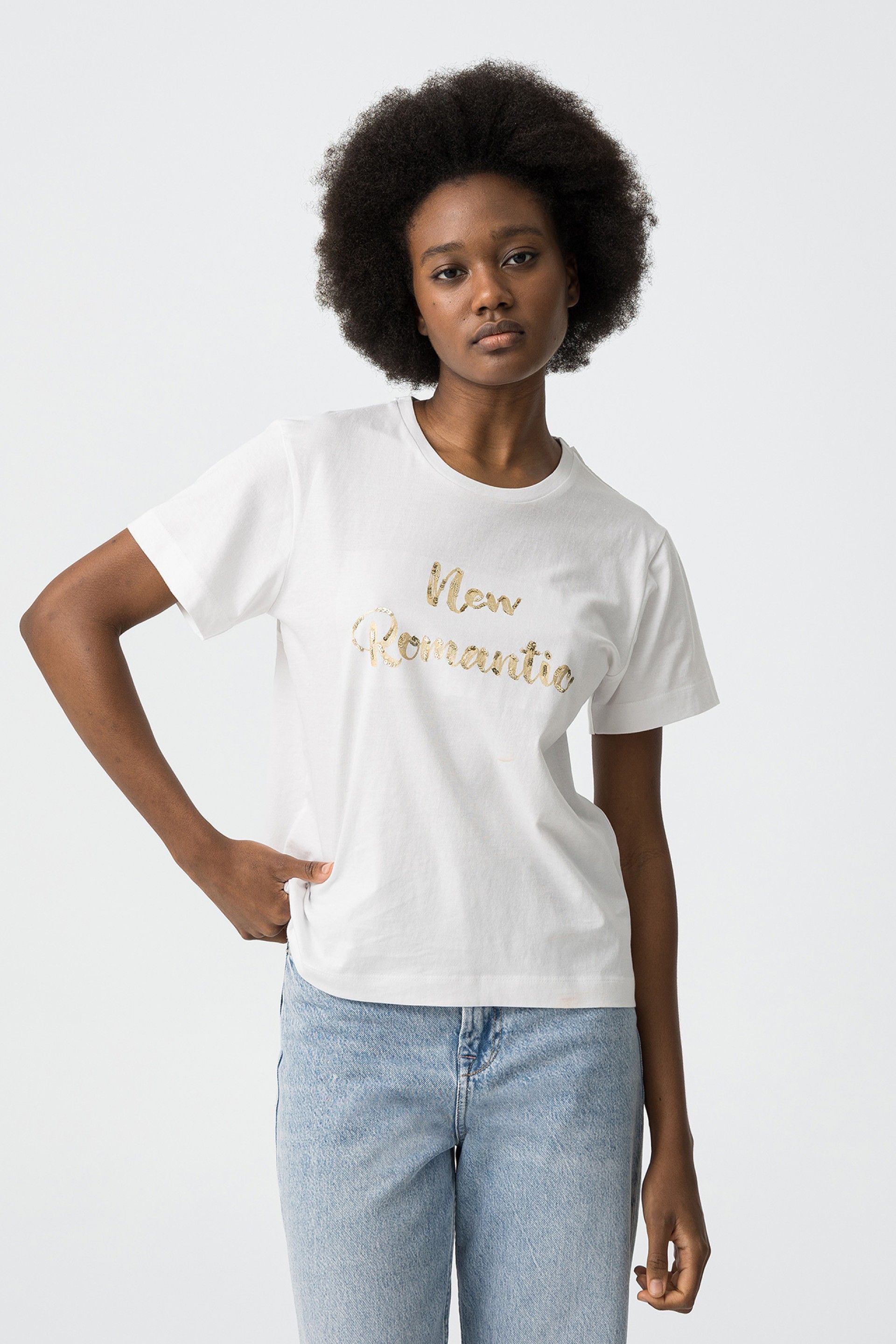 Camiseta Attina Blanca/Dorado