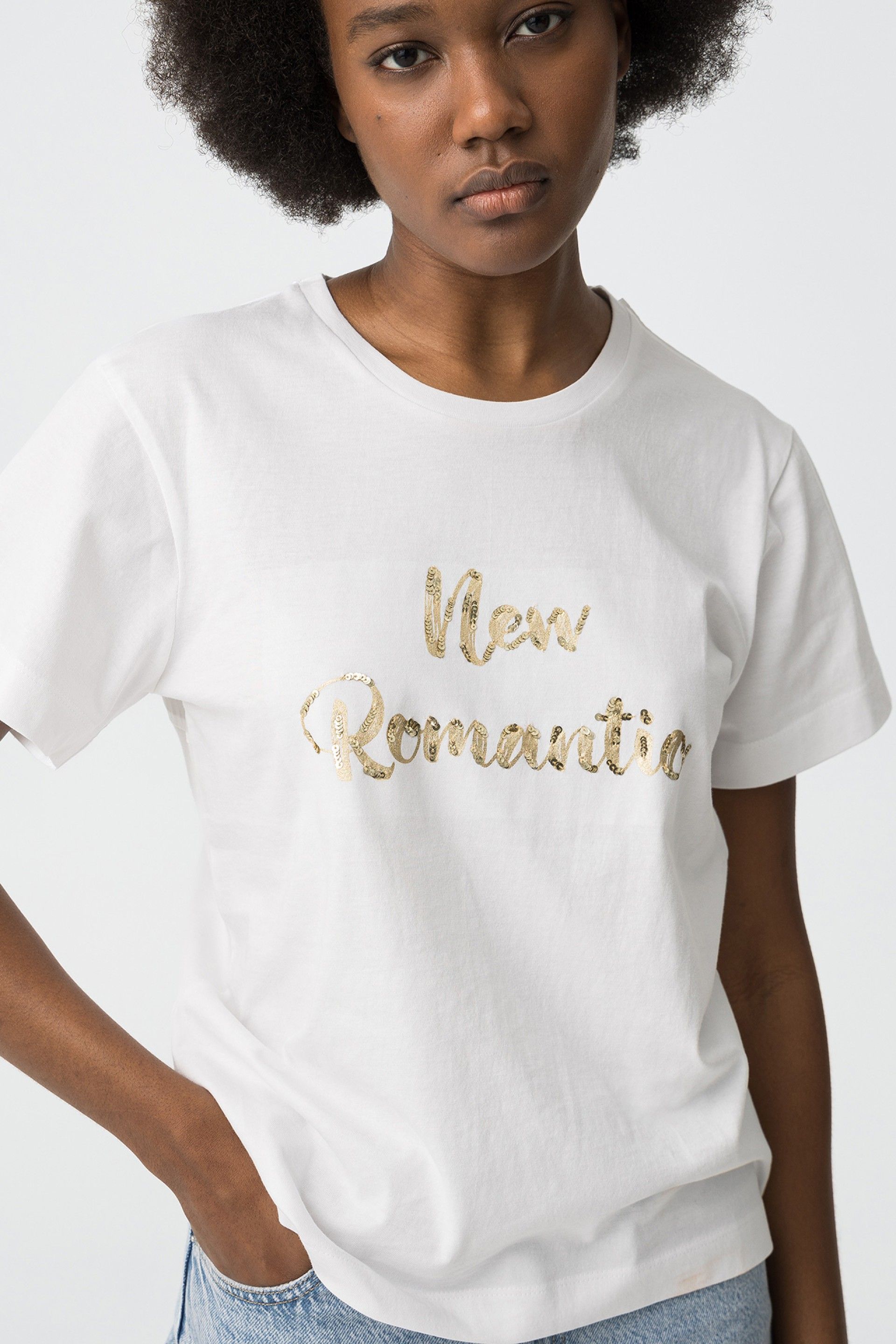 Camiseta Attina Blanca/Dorado