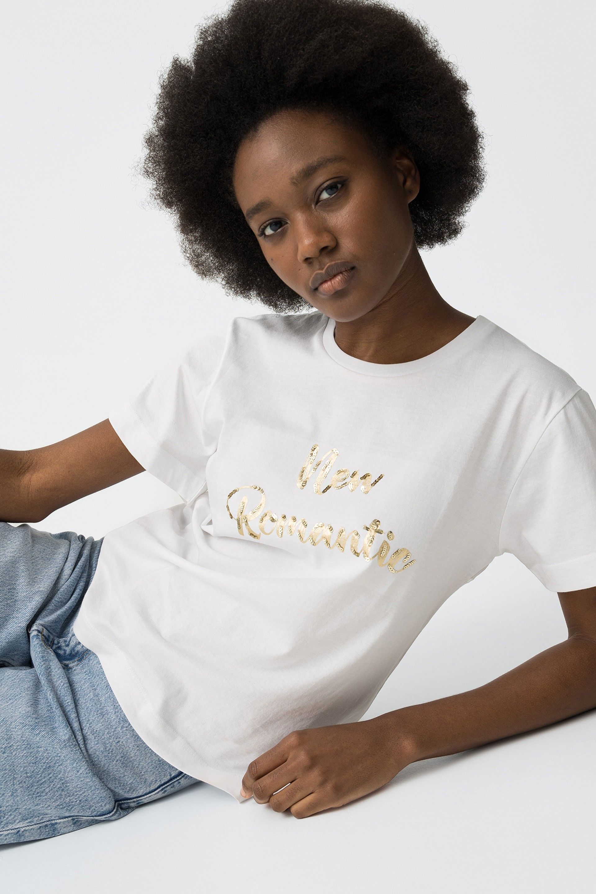 Camiseta Attina Blanca/Dorado