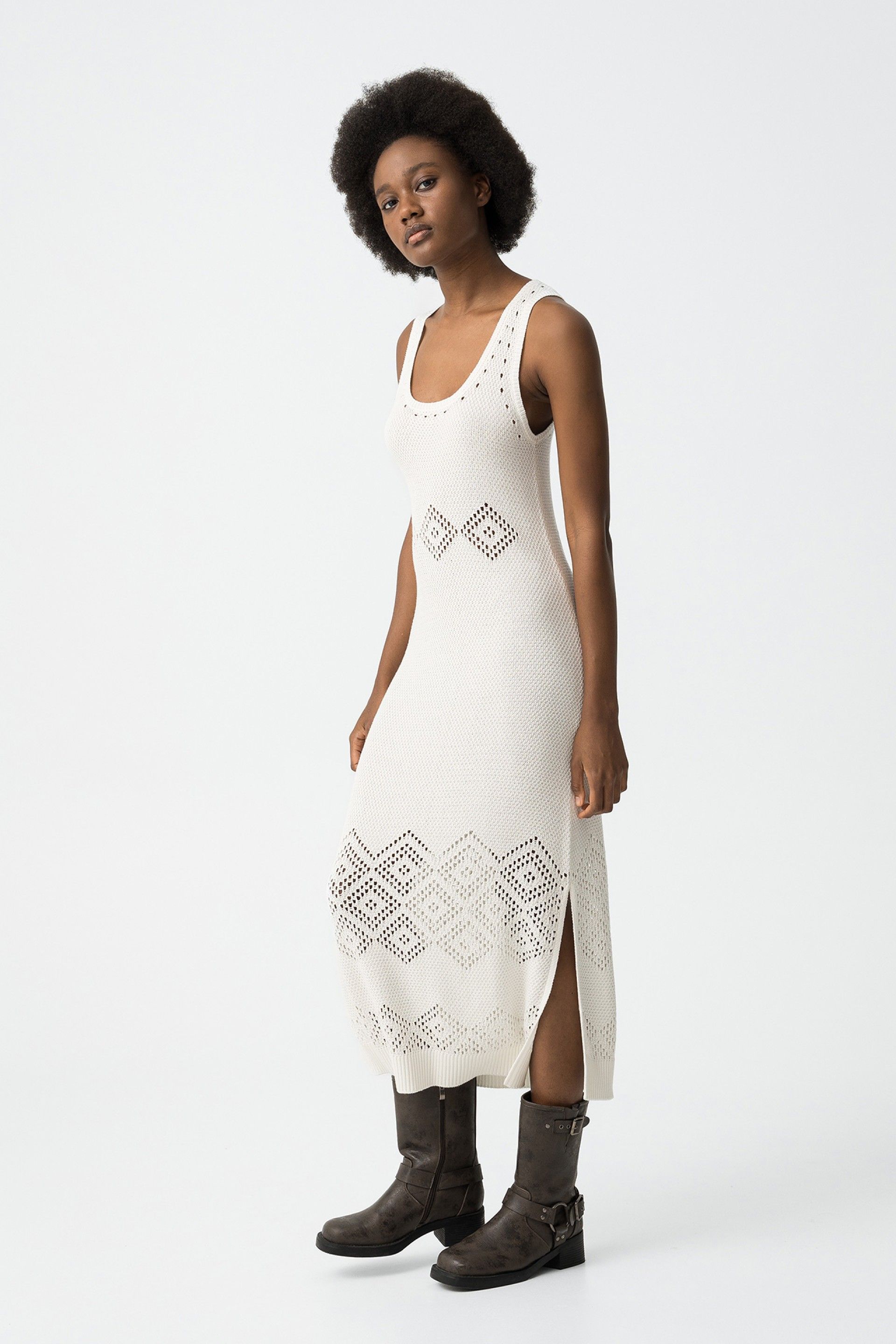 Vestido Crochet Thiel Blanco