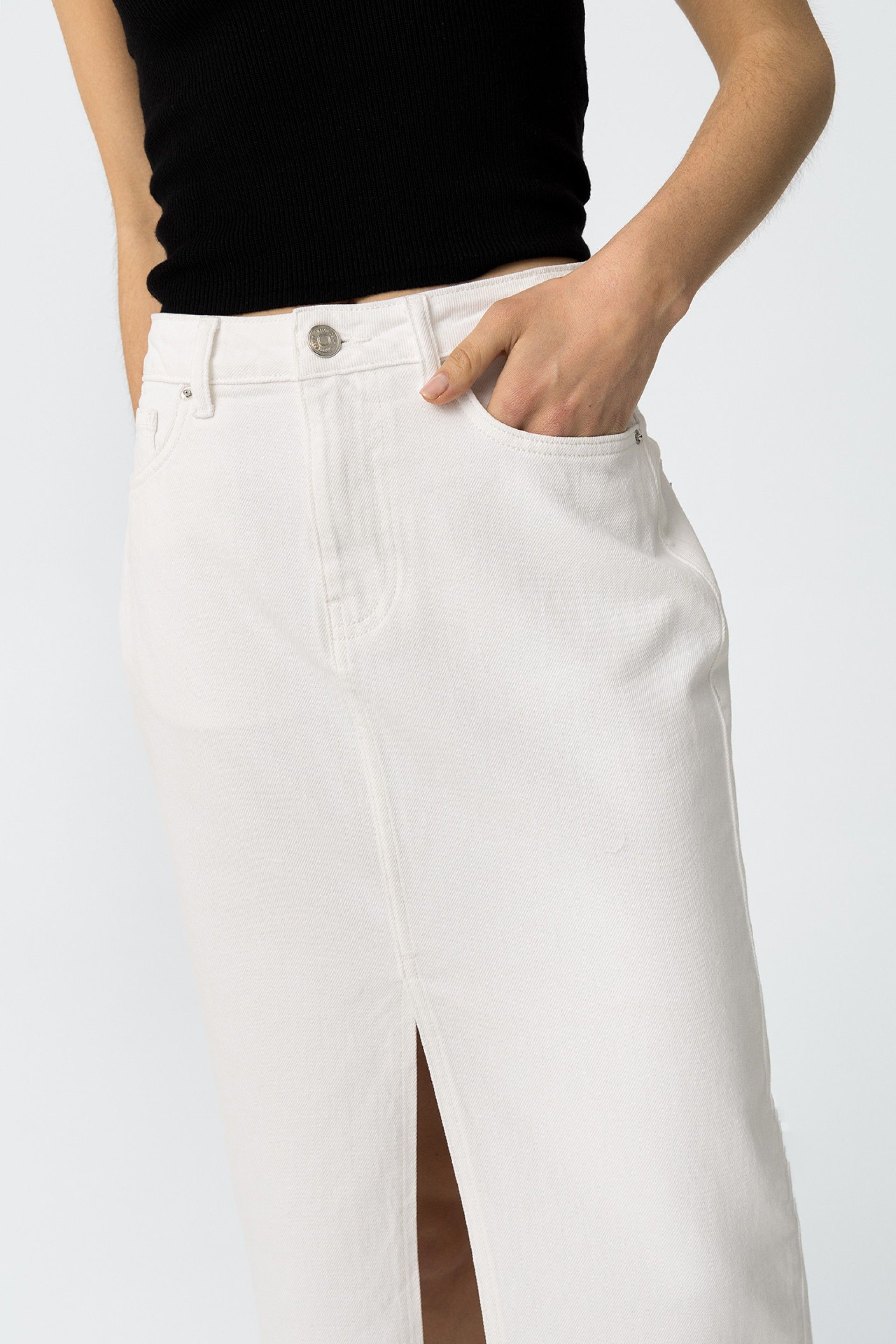 Falda Blanca Midi Stefani