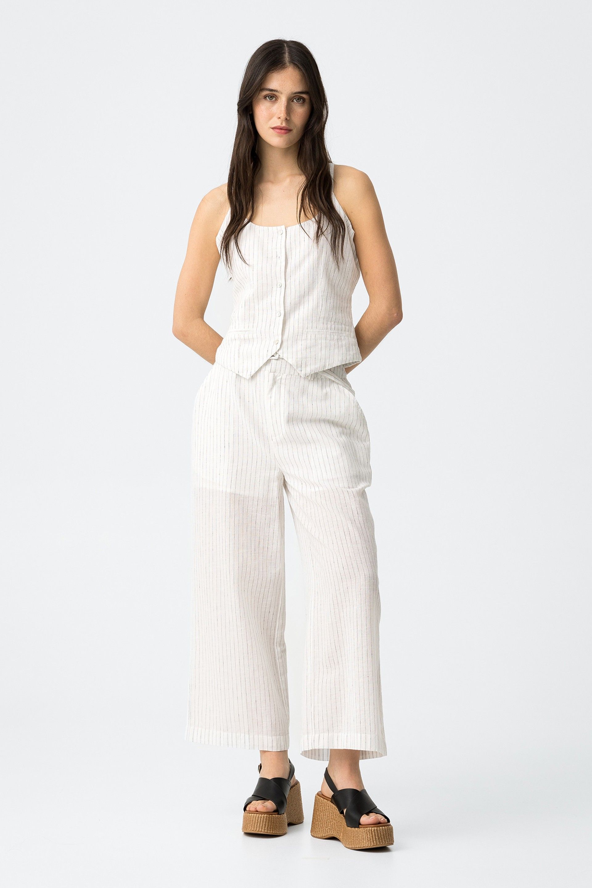 Pantalón Genesis Rayas Blanco