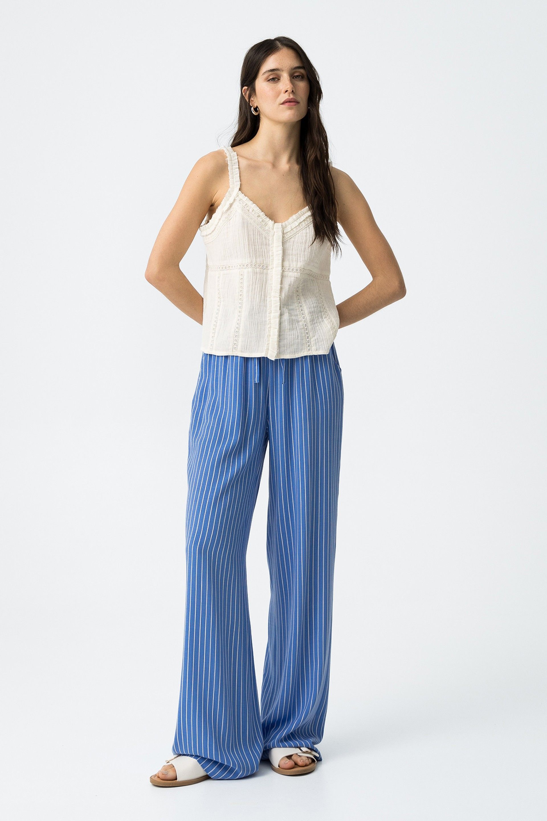 Pantalón Rayas Risy Azul