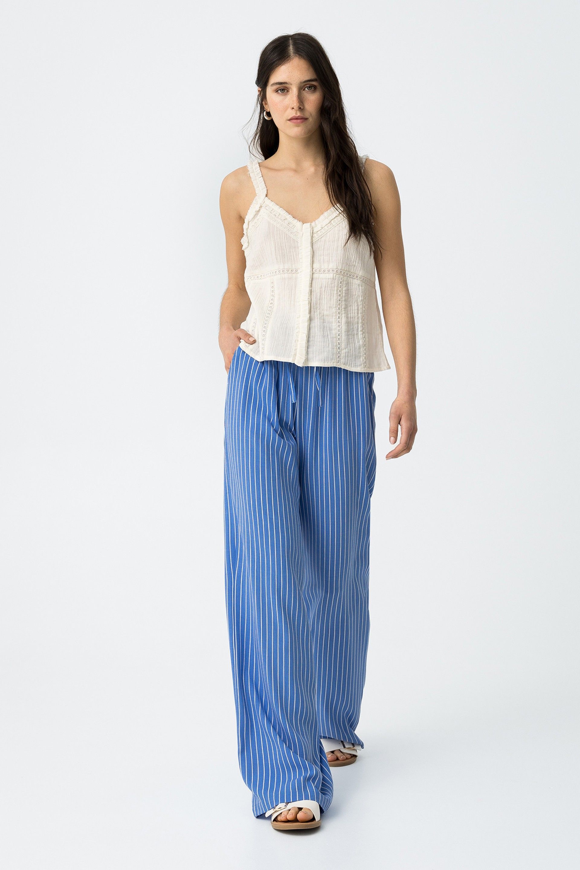 Pantalón Rayas Risy Azul