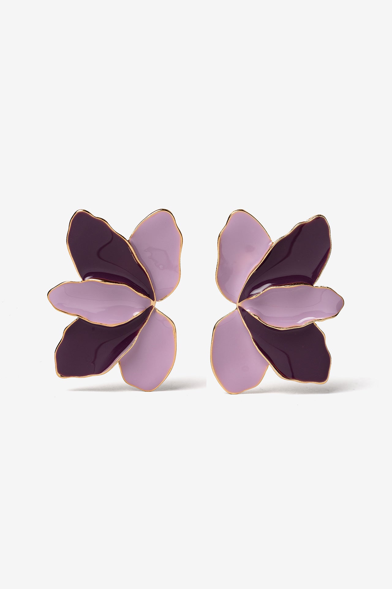 Pendientes Pétalos Morado 9612