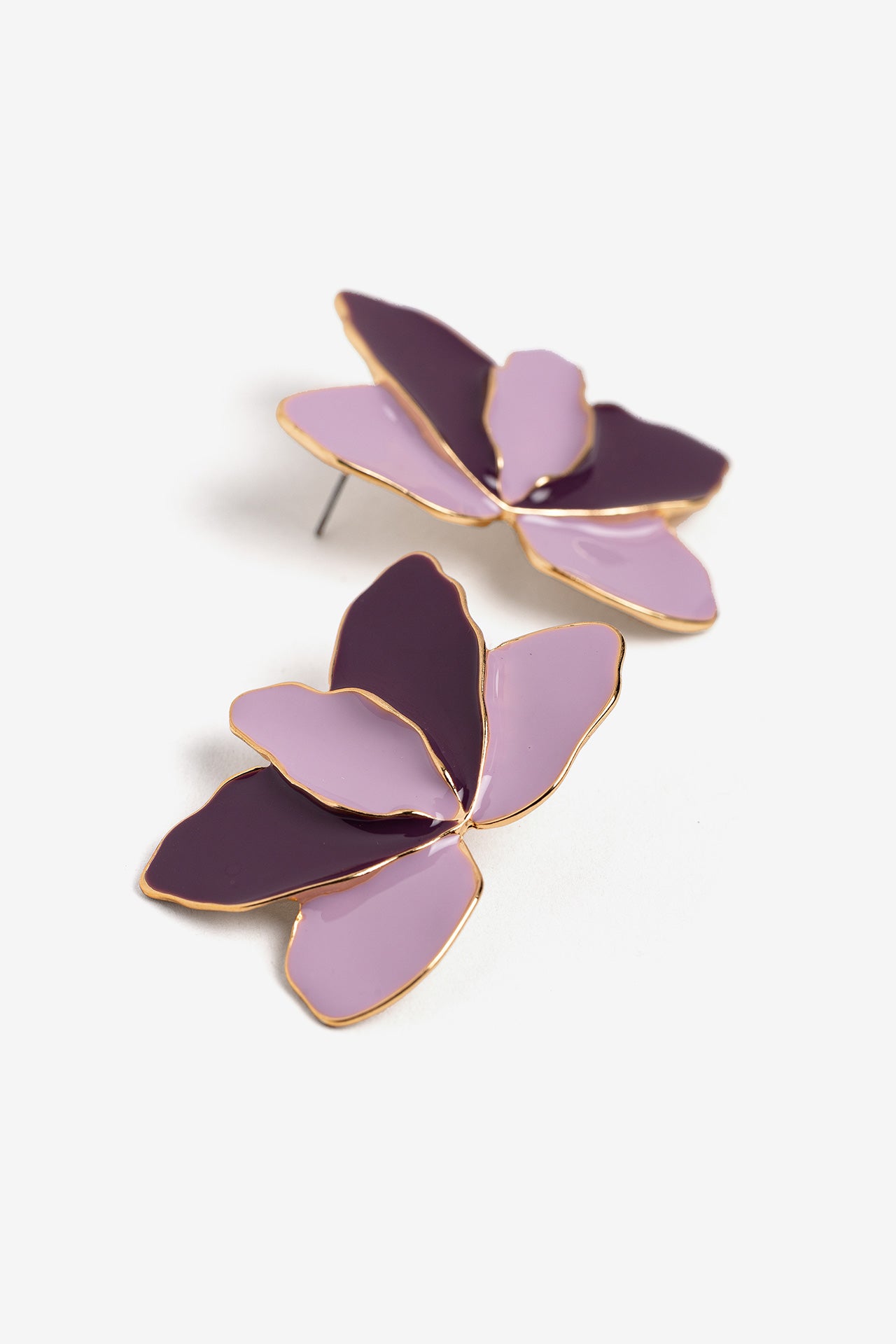 Pendientes Pétalos Morado 9612