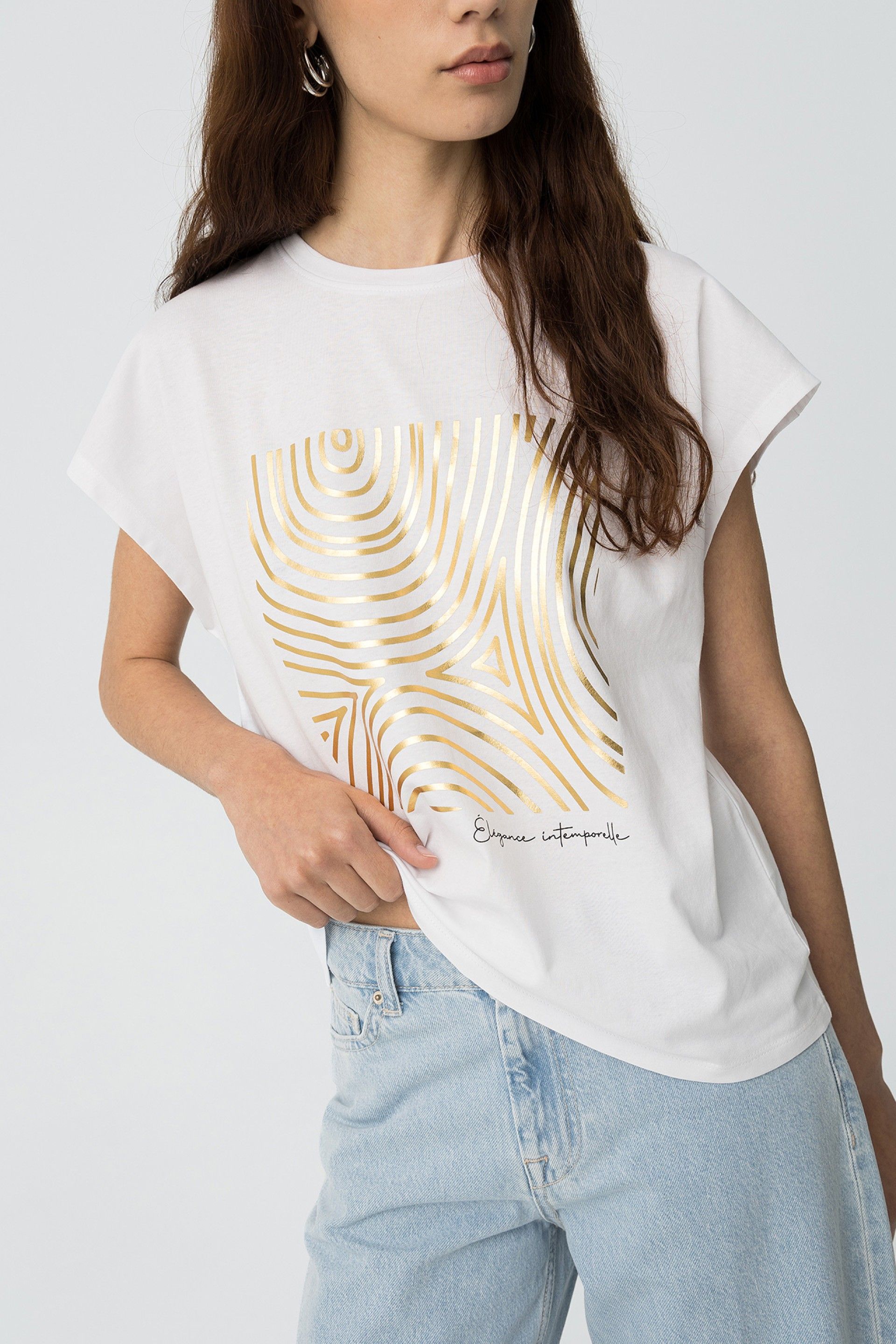 Camiseta Madrid Blanco/Dorado