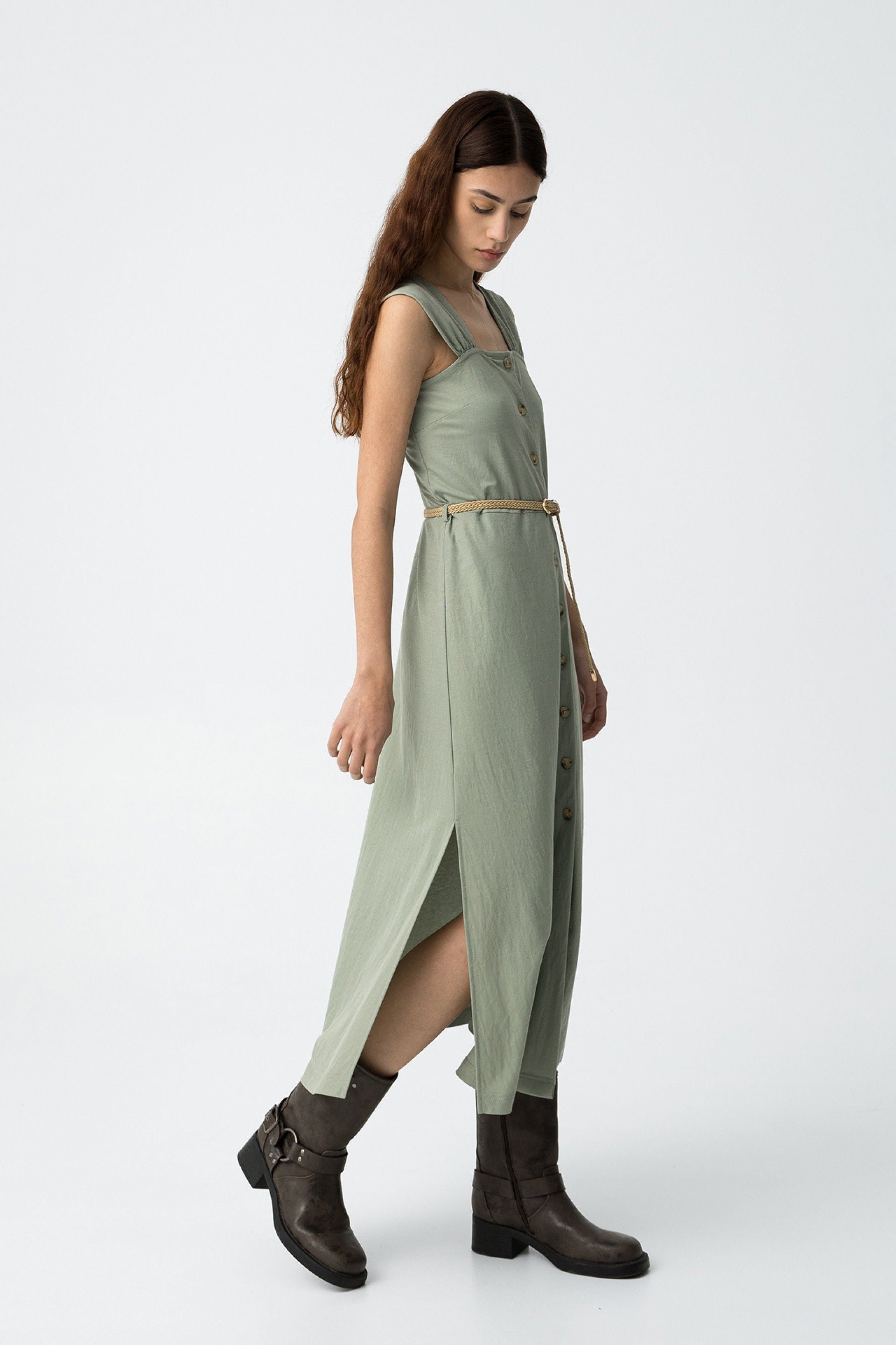 Vestido Tyla Verde + Cinturón