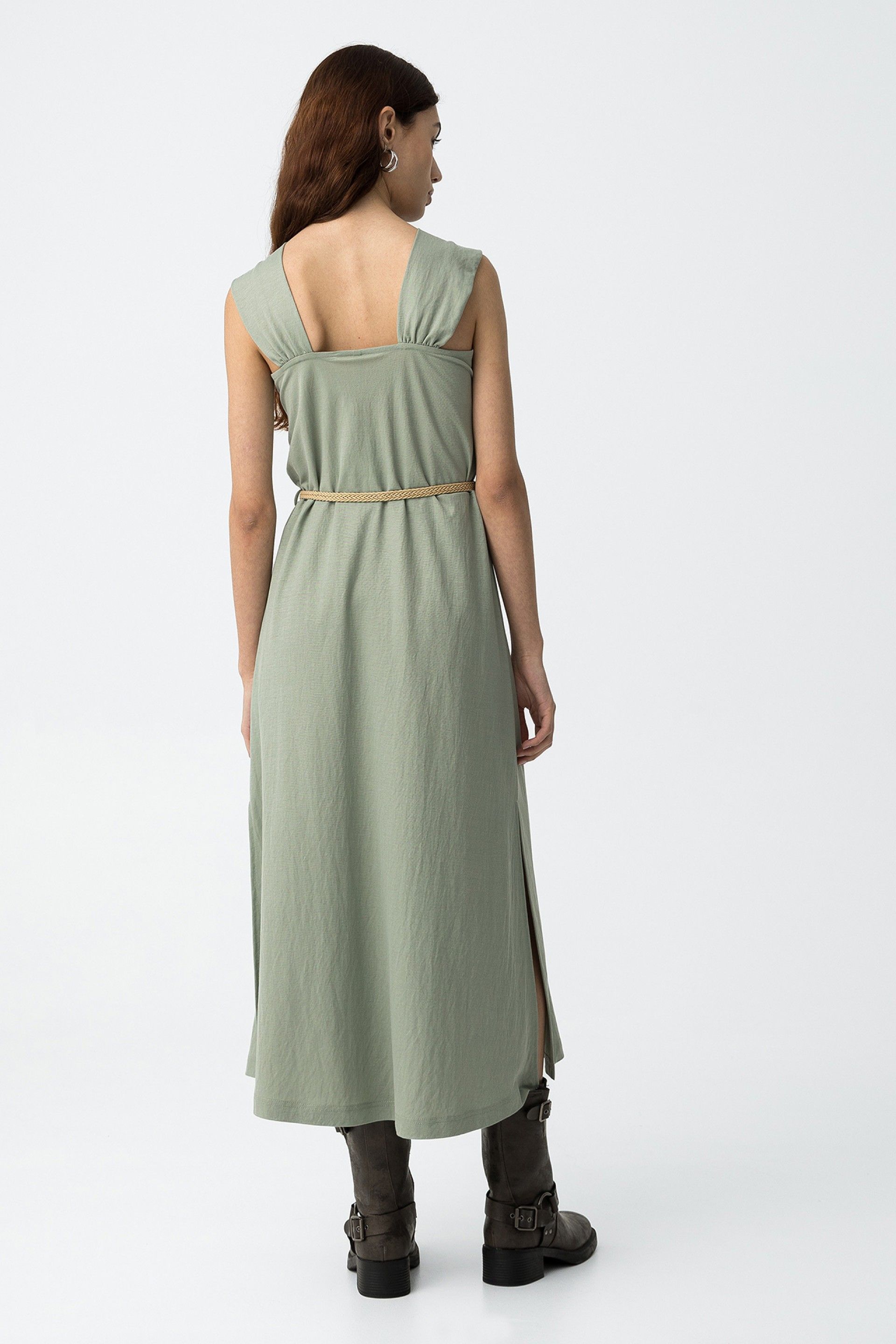 Vestido Tyla Verde + Cinturón