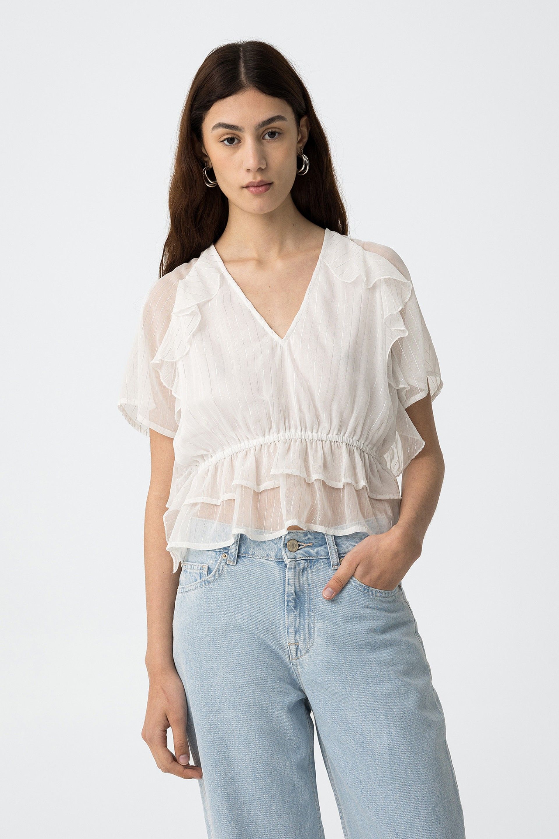 Blusa Maranta Blanca