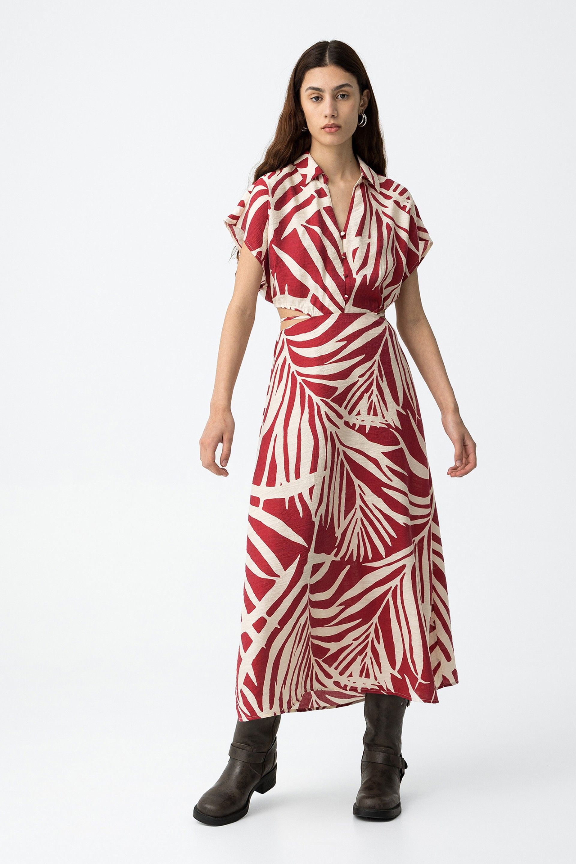 Vestido Midi Corneto Rojo