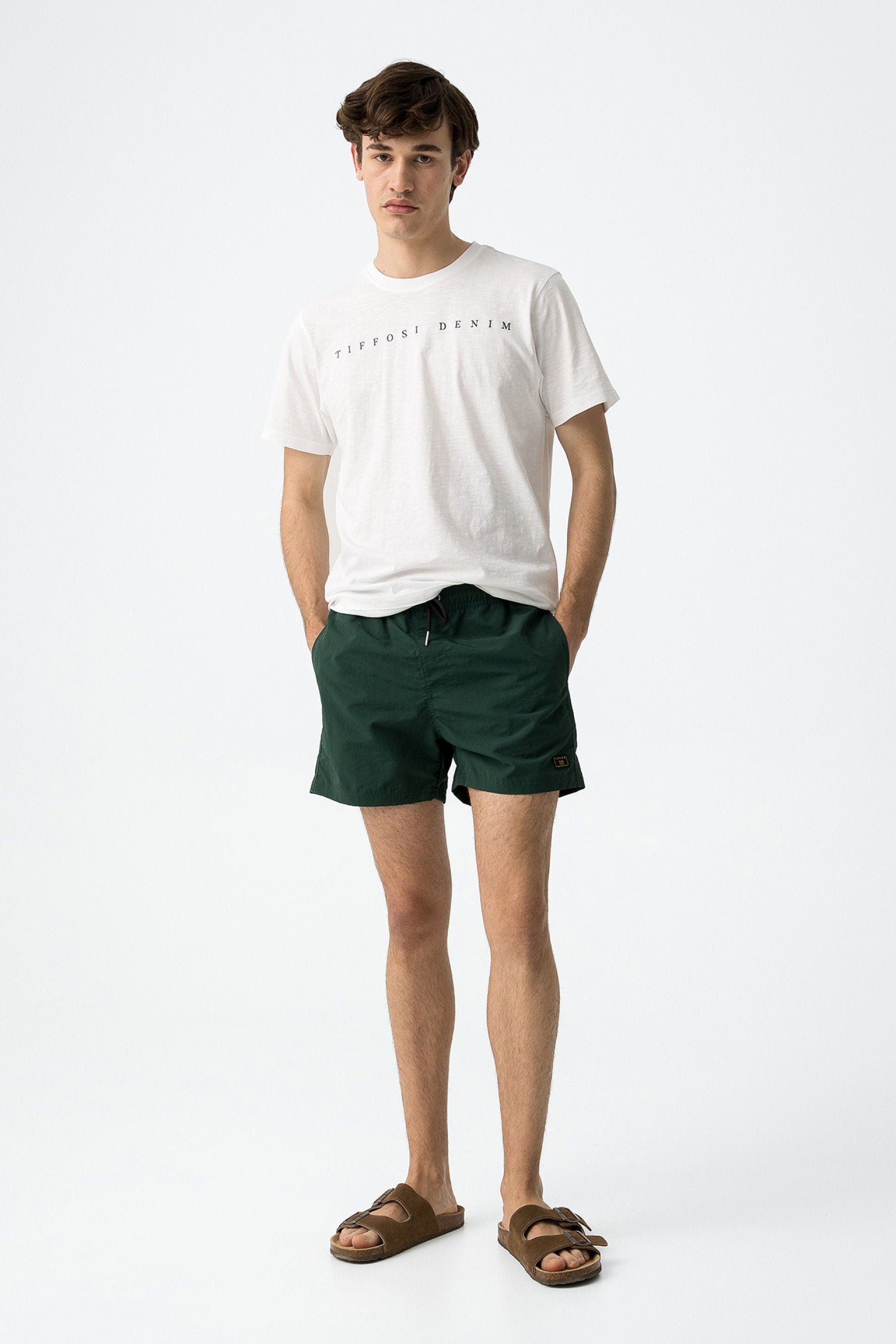 Bañador Liso Volley Verde Oscuro