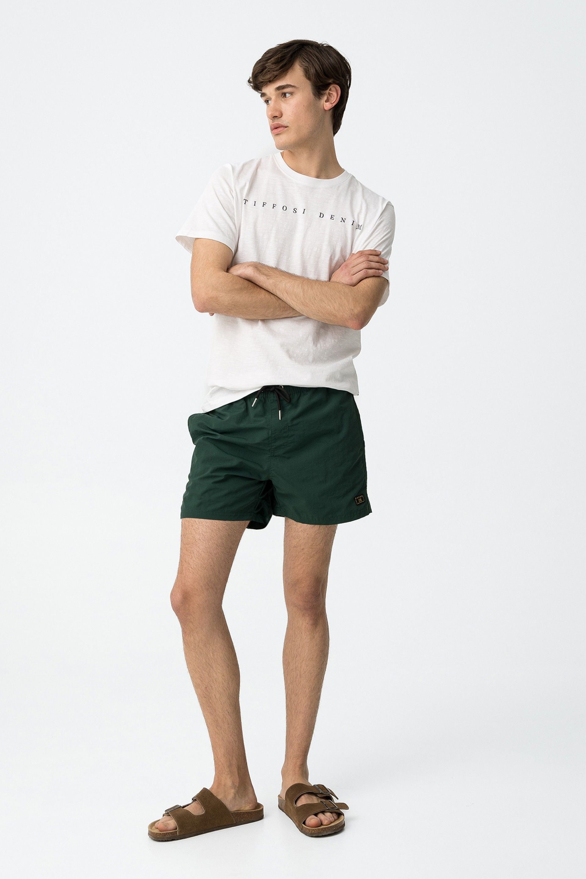 Bañador Liso Volley Verde Oscuro