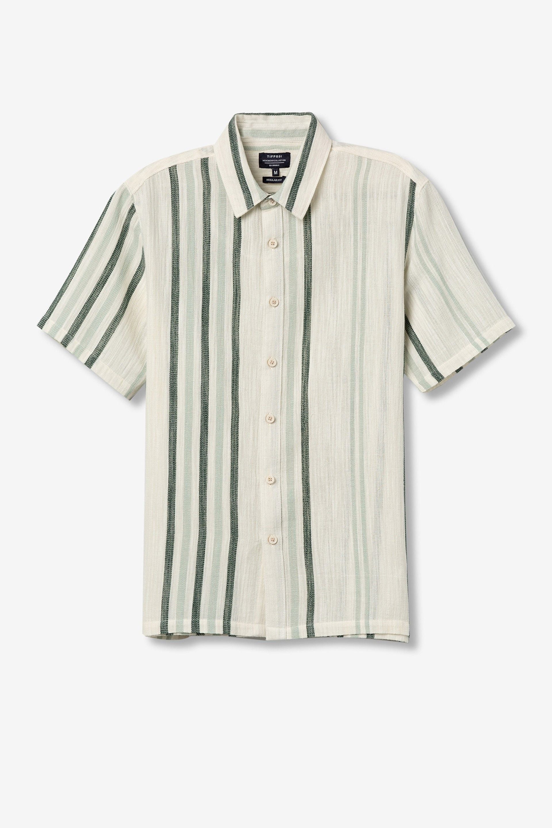 Camisa Meridian Rayas Verdes