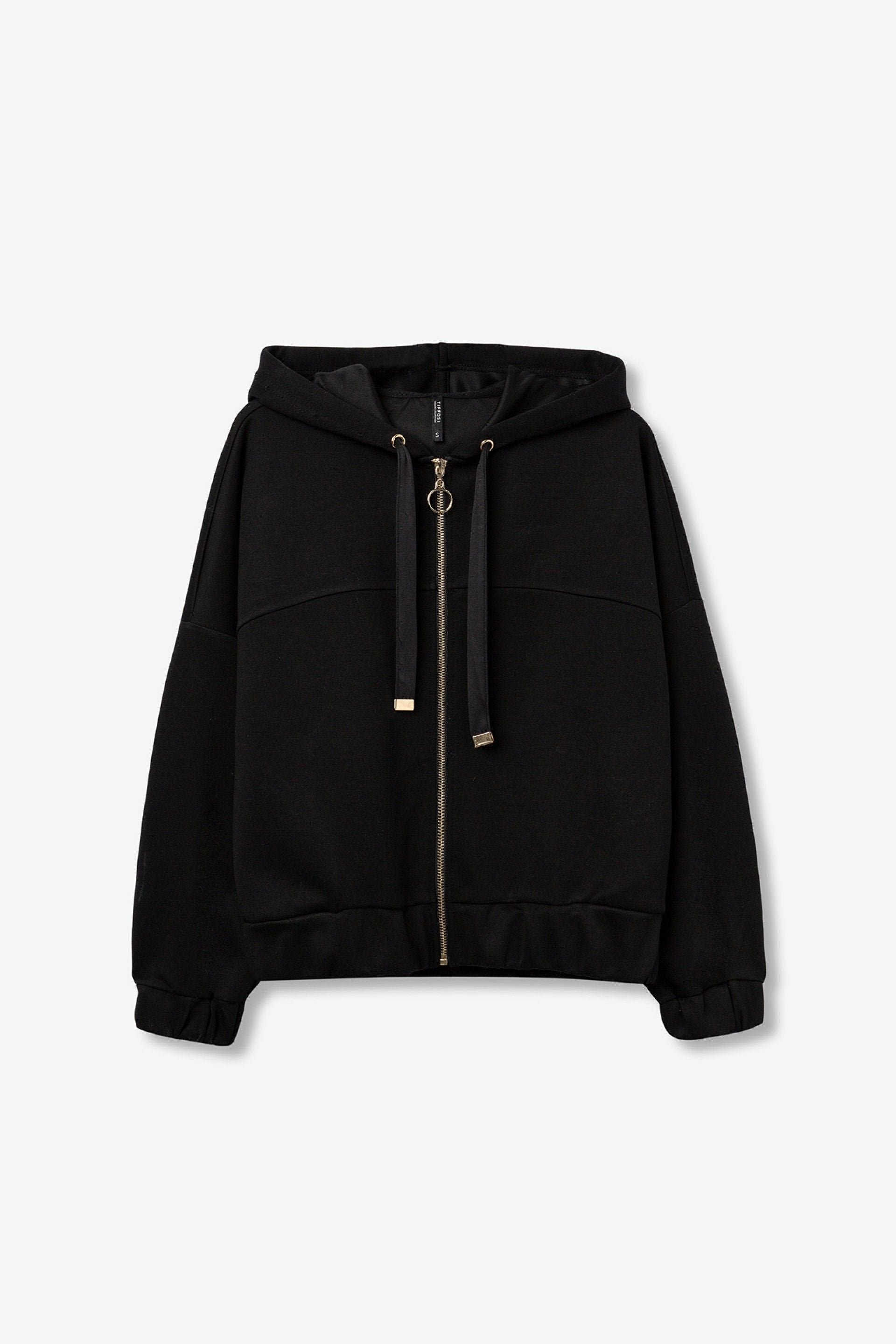Sudadera Black Negra Cremallera