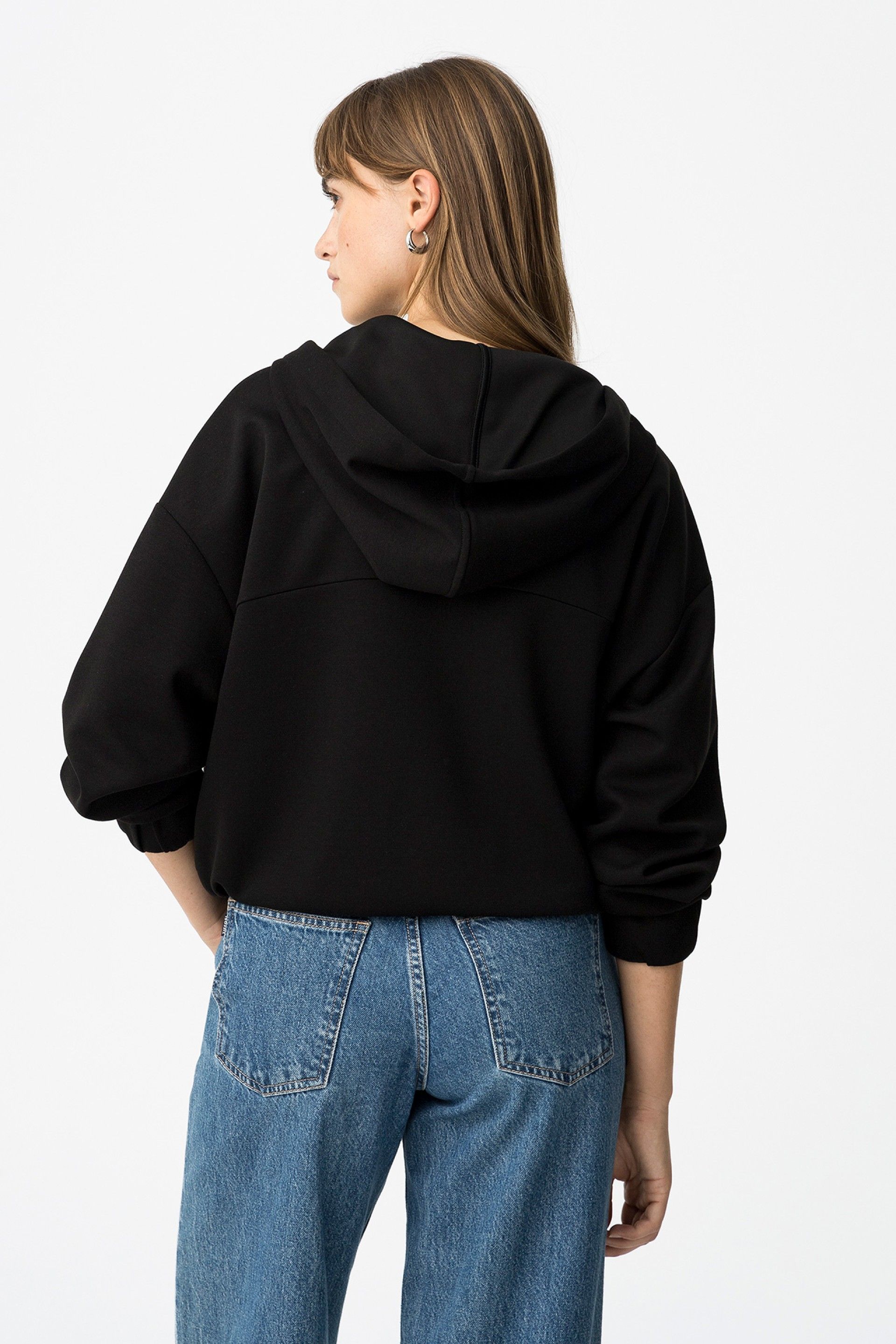 Sudadera Black Negra Cremallera