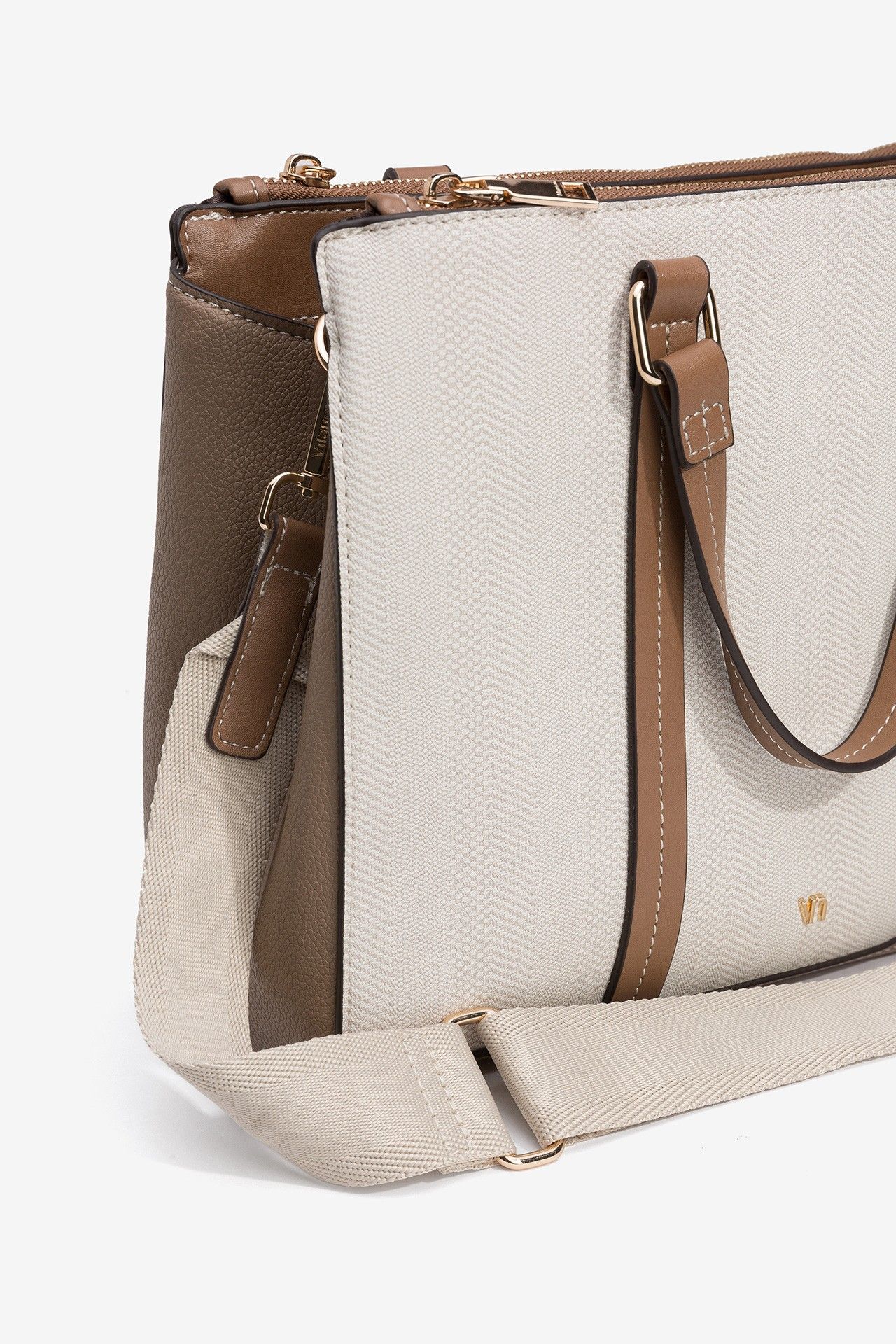 Bolso Beige Tricolor 4539