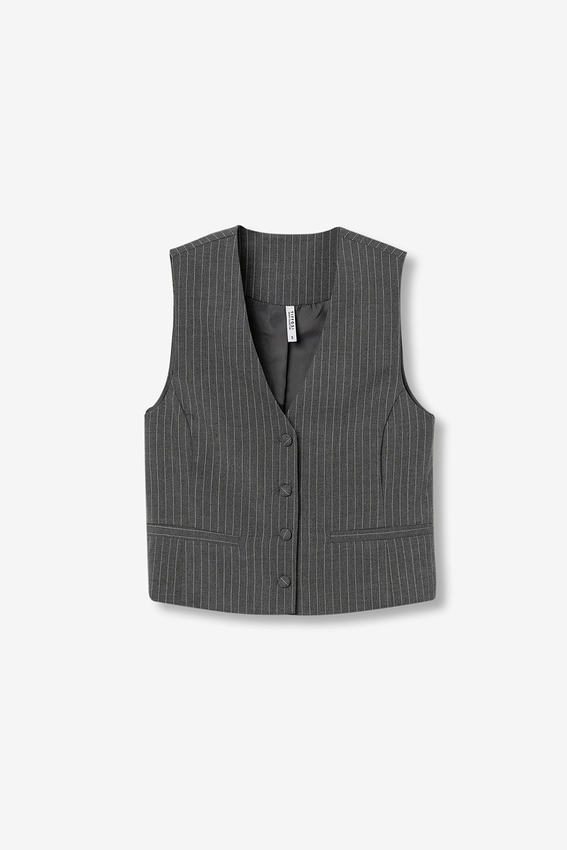 Chaleco Rayas Riley Gris
