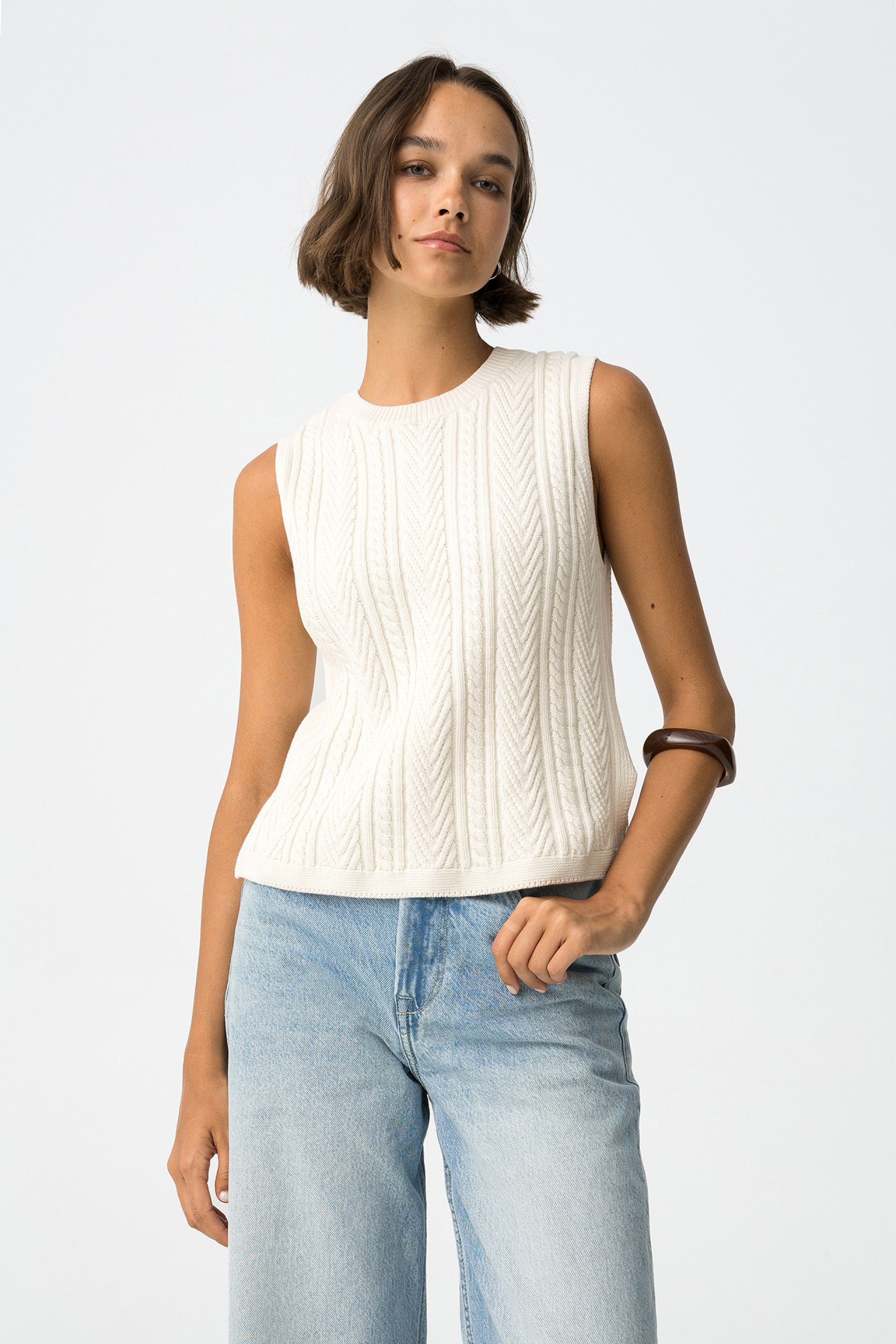 Chaleco Celine Crudo