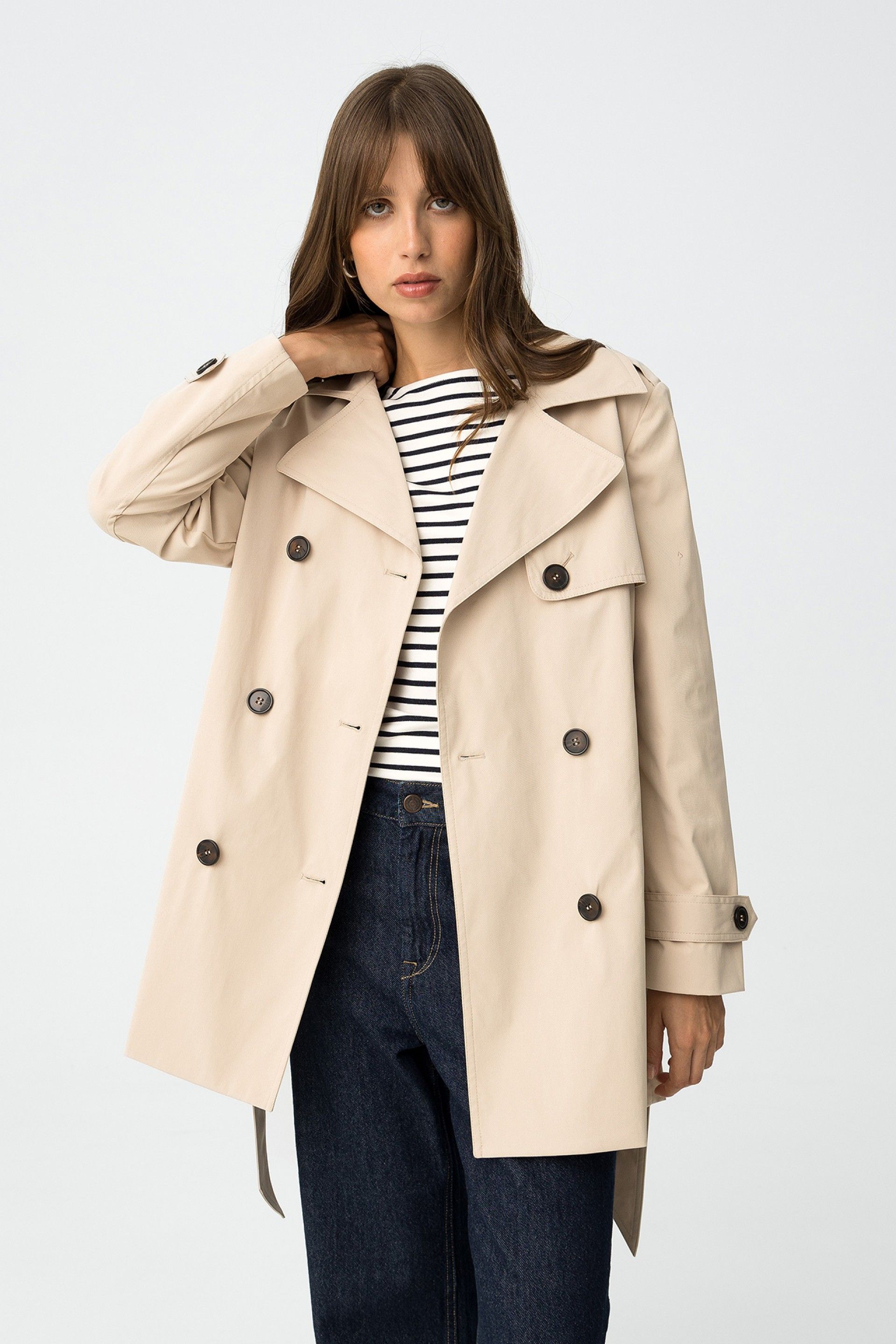 Gabardina Ganzi Beige