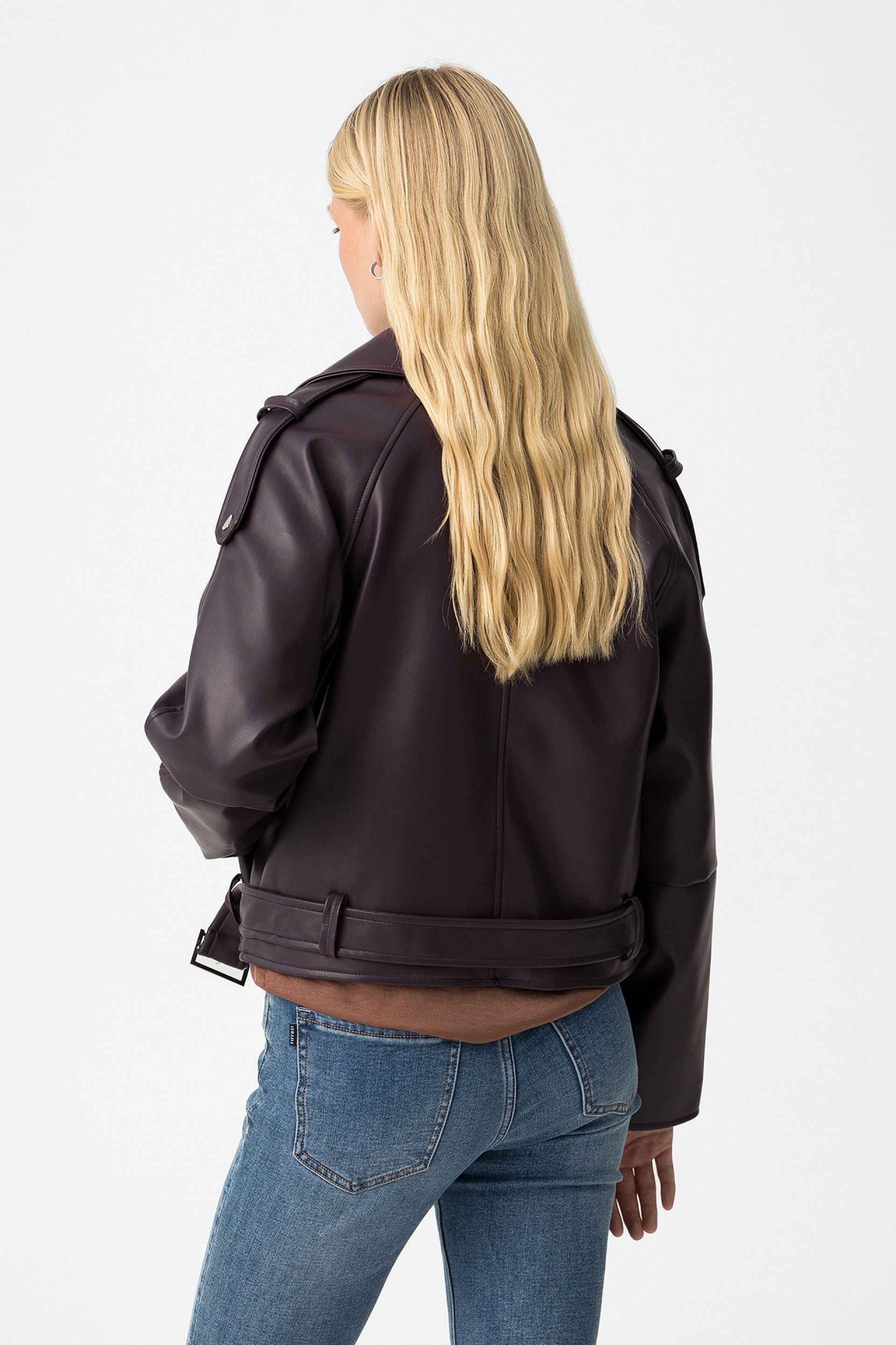 Chaqueta Polipiel Bree Morada
