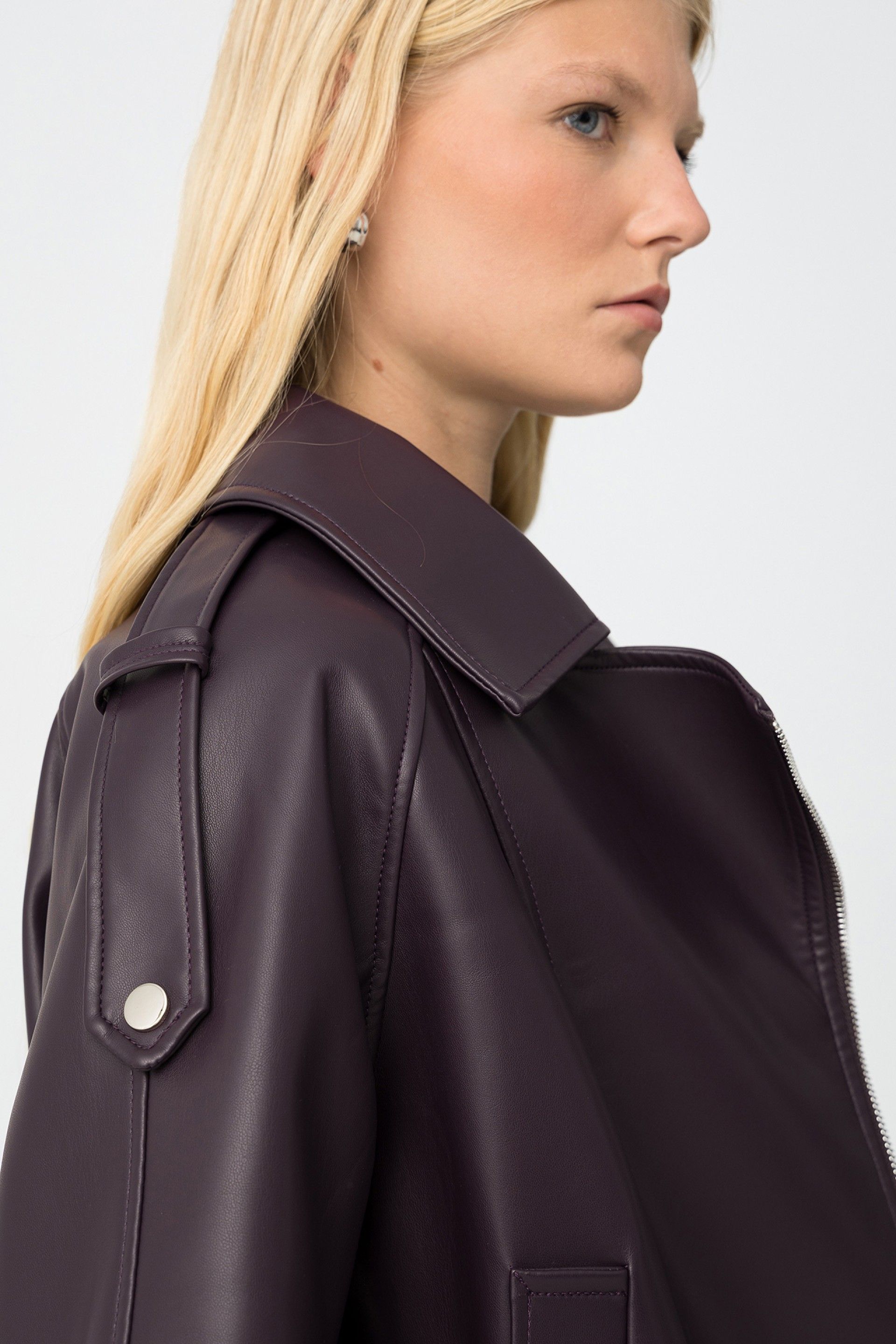 Chaqueta Polipiel Bree Morada