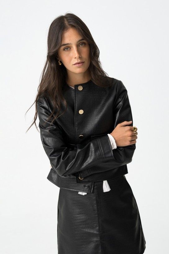 Chaqueta Piel Croc