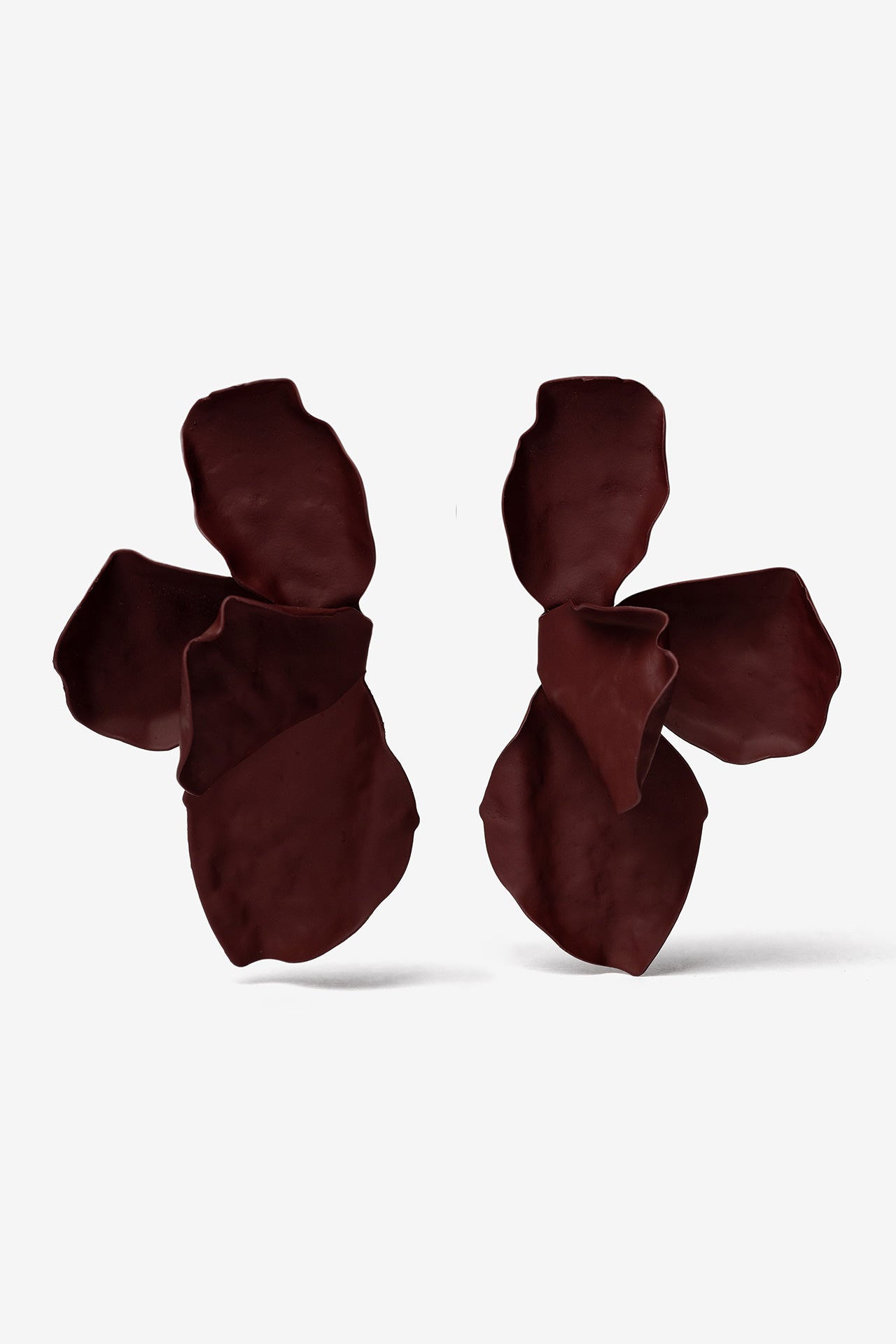 Pendientes Pétalo Burdeos 9113