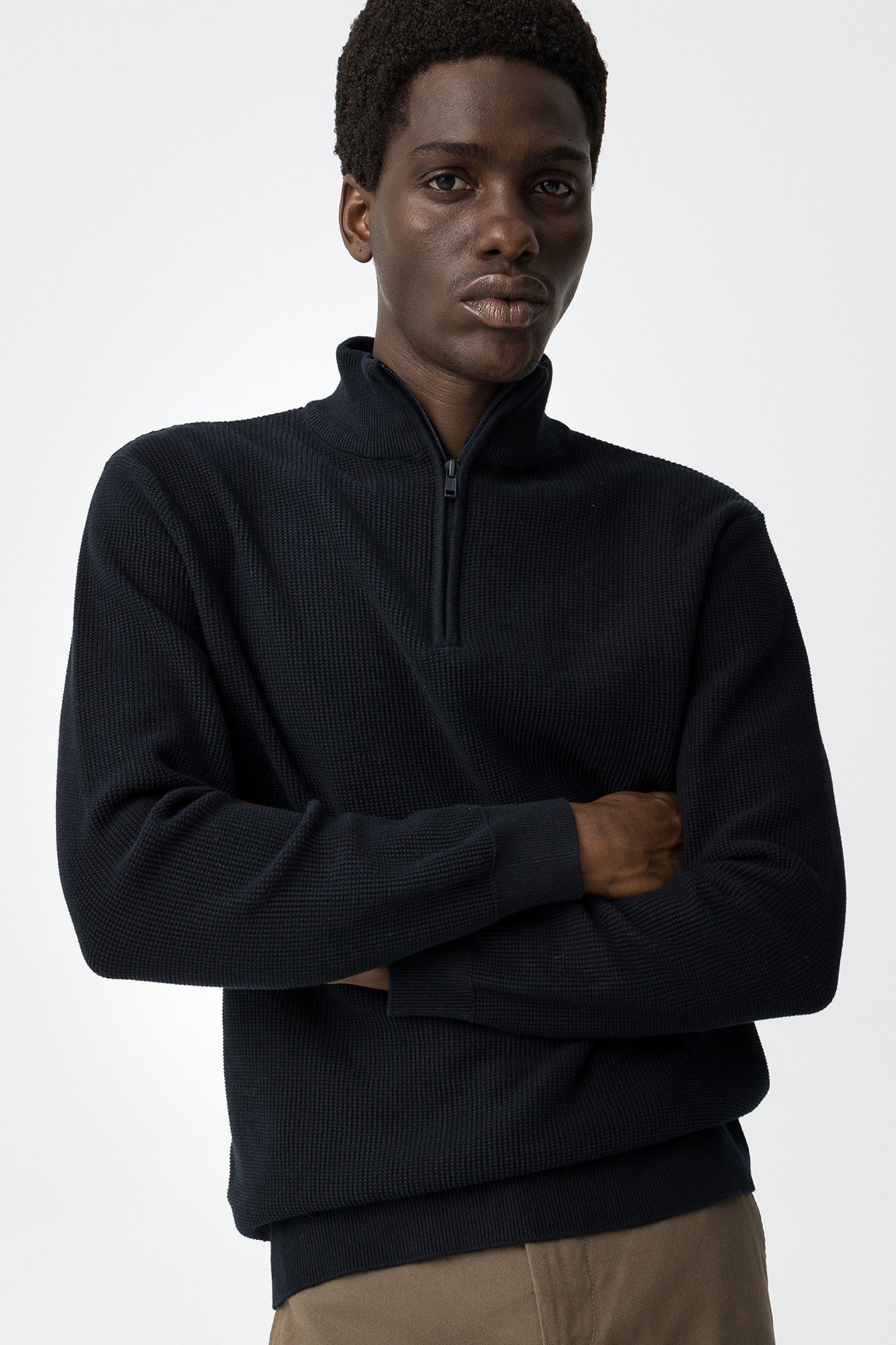 Jersey cremallera Golias Marino