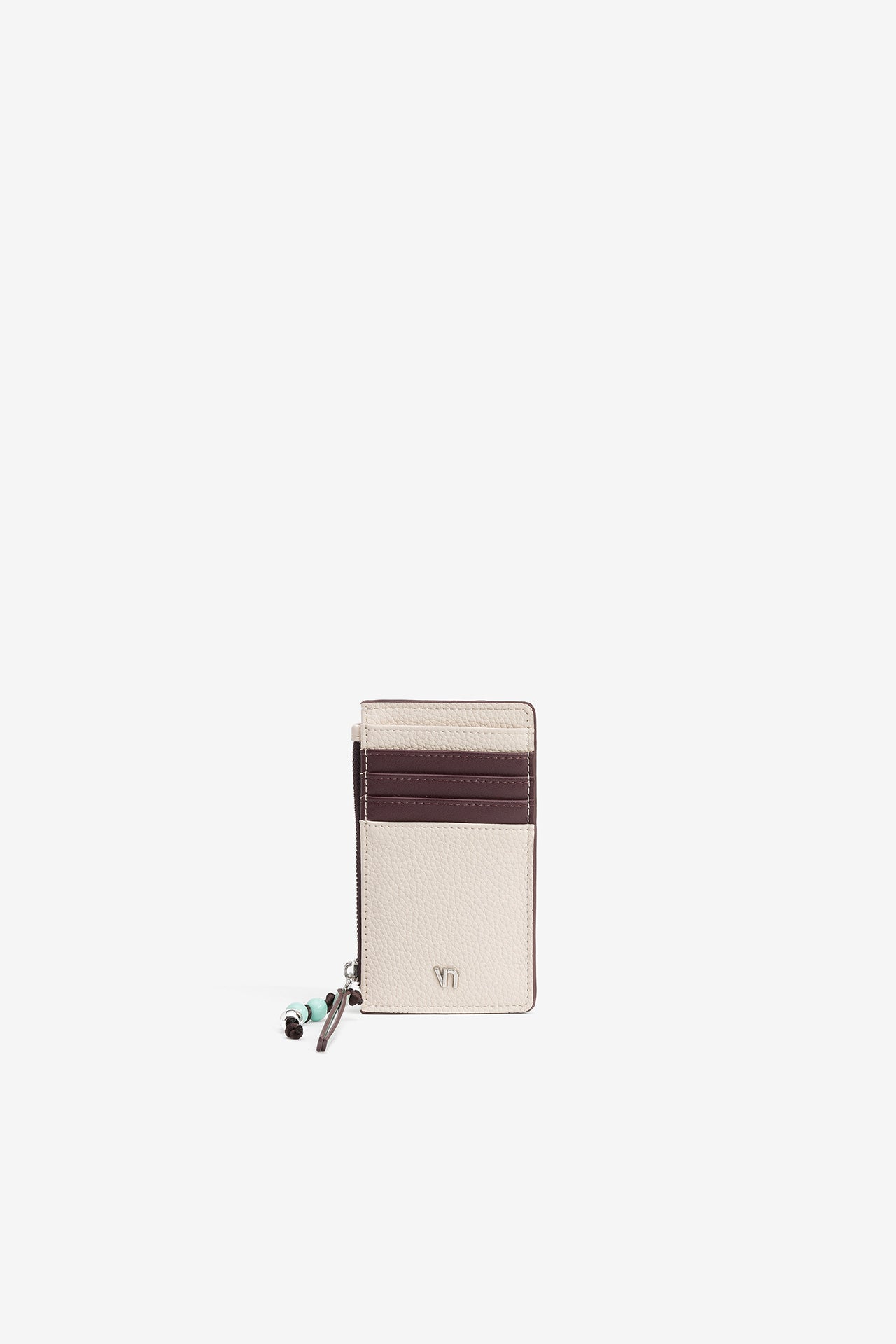 Monedero/Tarjetero Beige/Morado 4303
