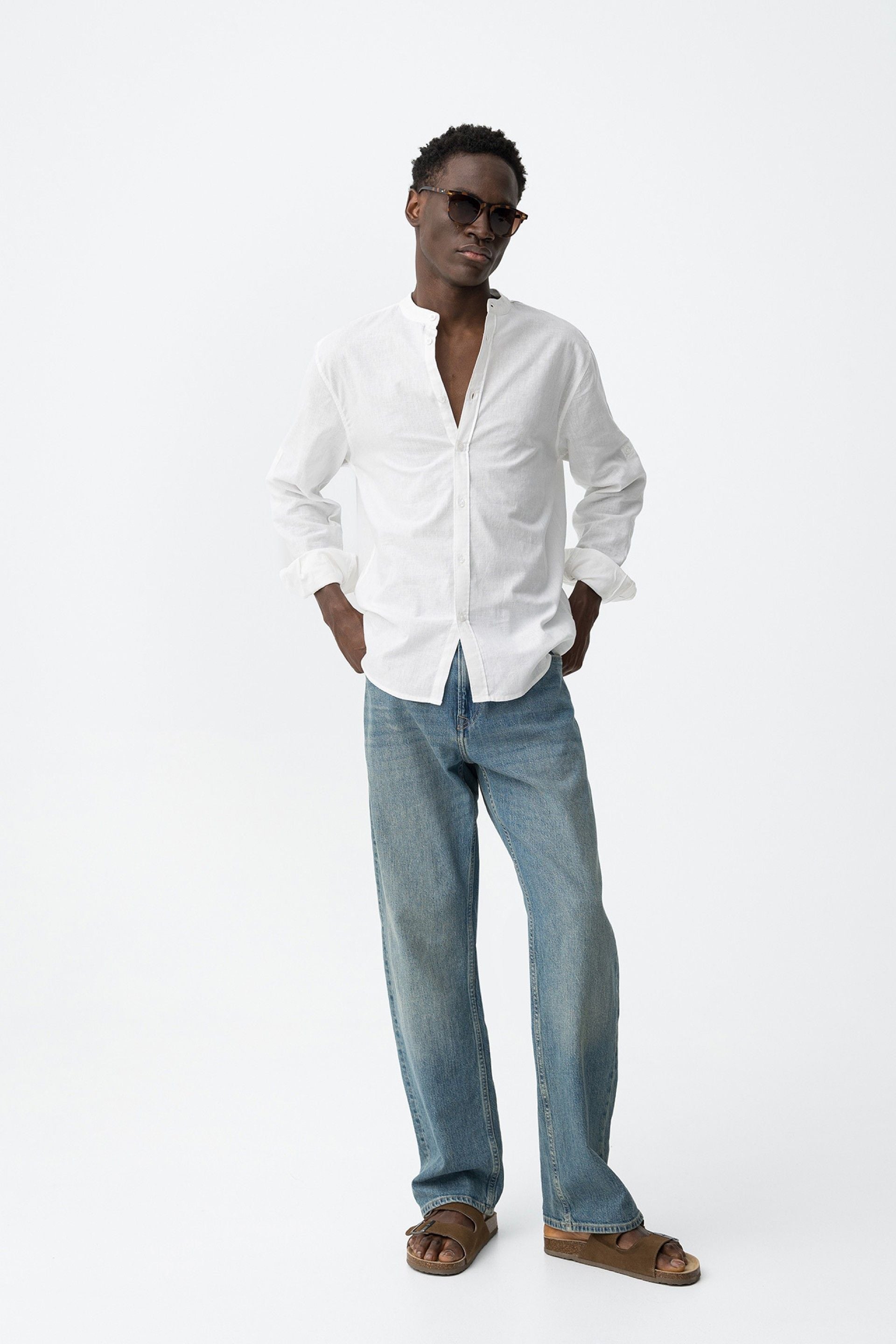 Camisa Lino Bishop Blanca