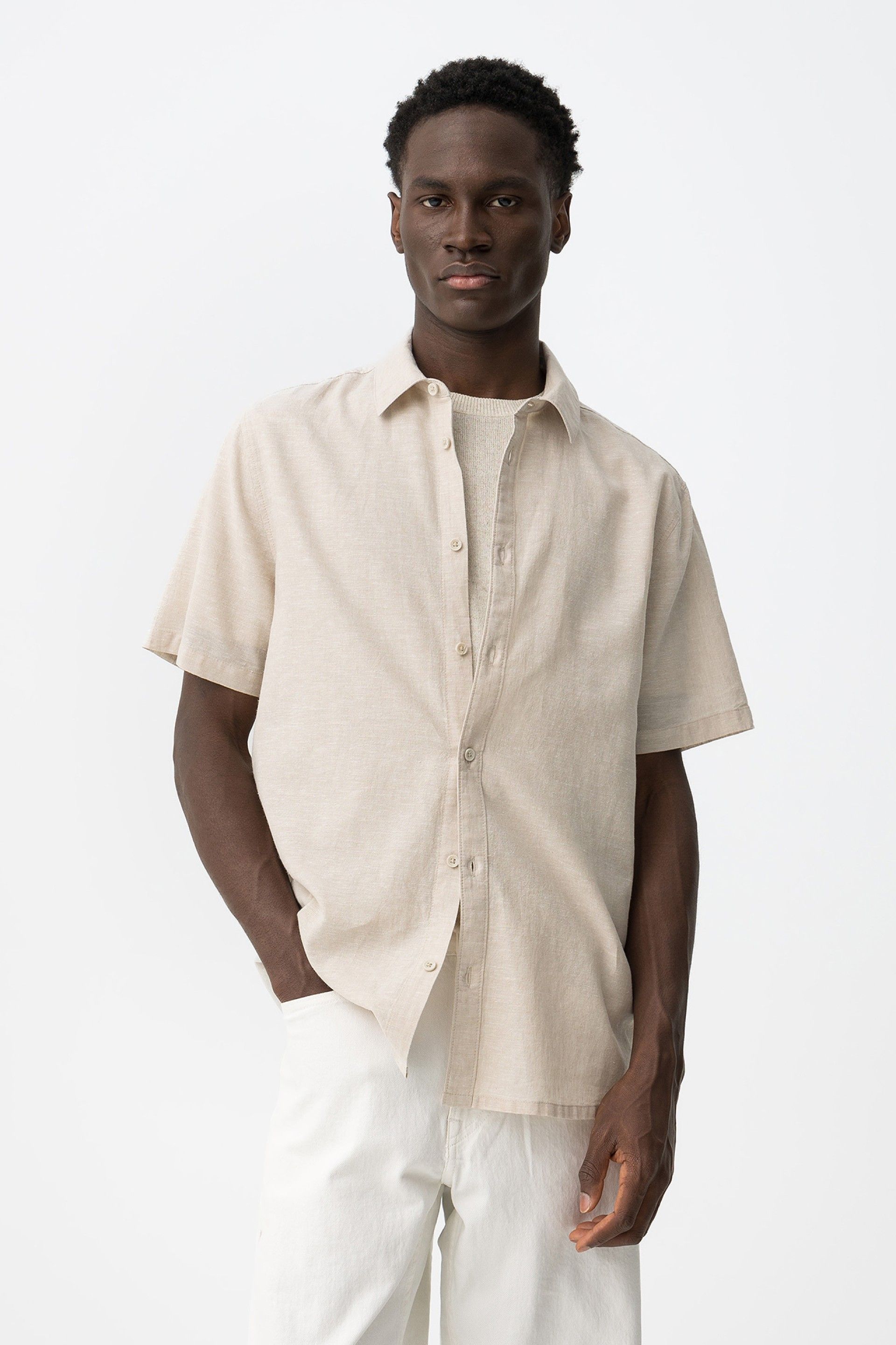 Camisa Lino Kevin Beige
