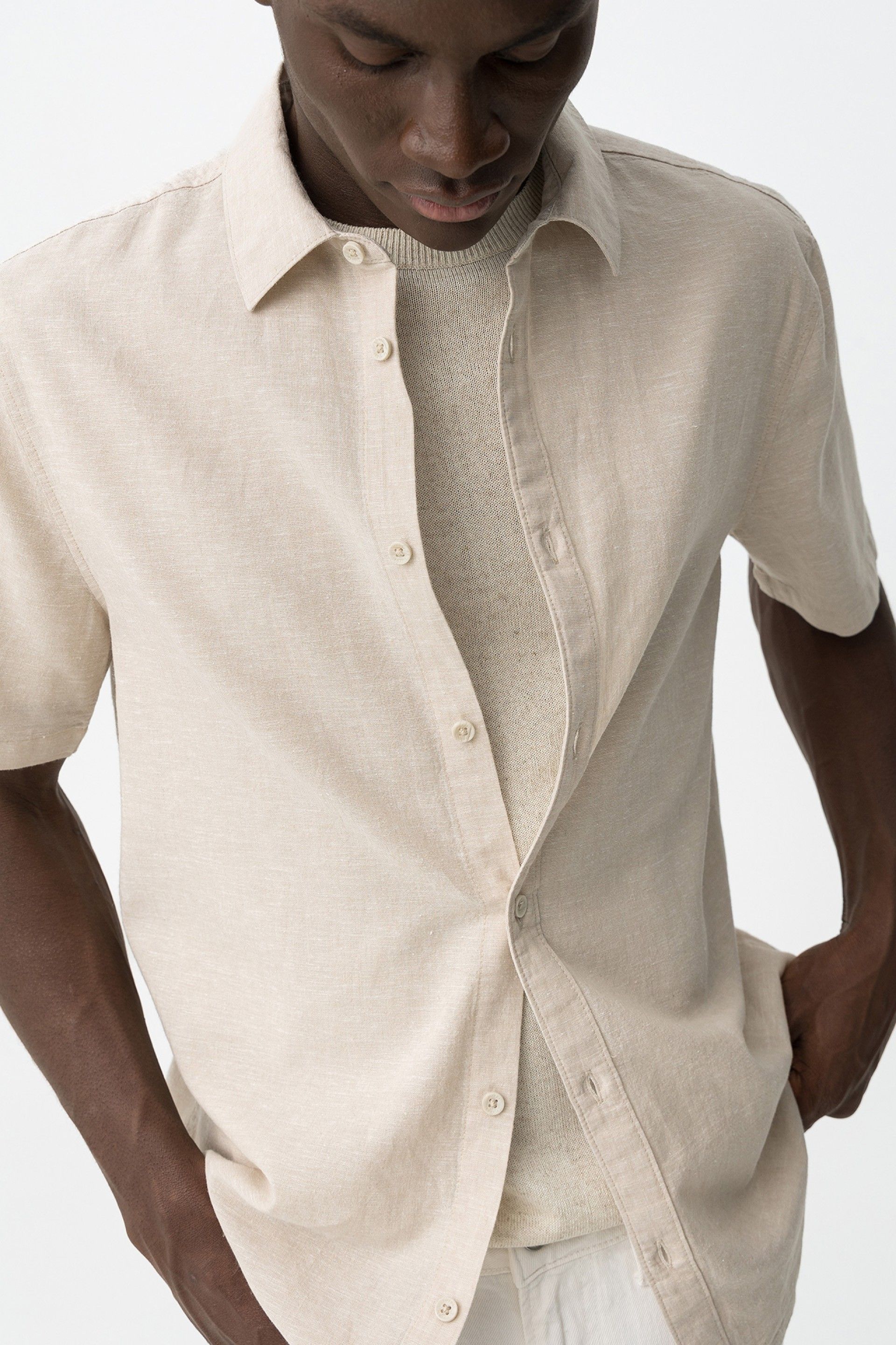 Camisa Lino Kevin Beige