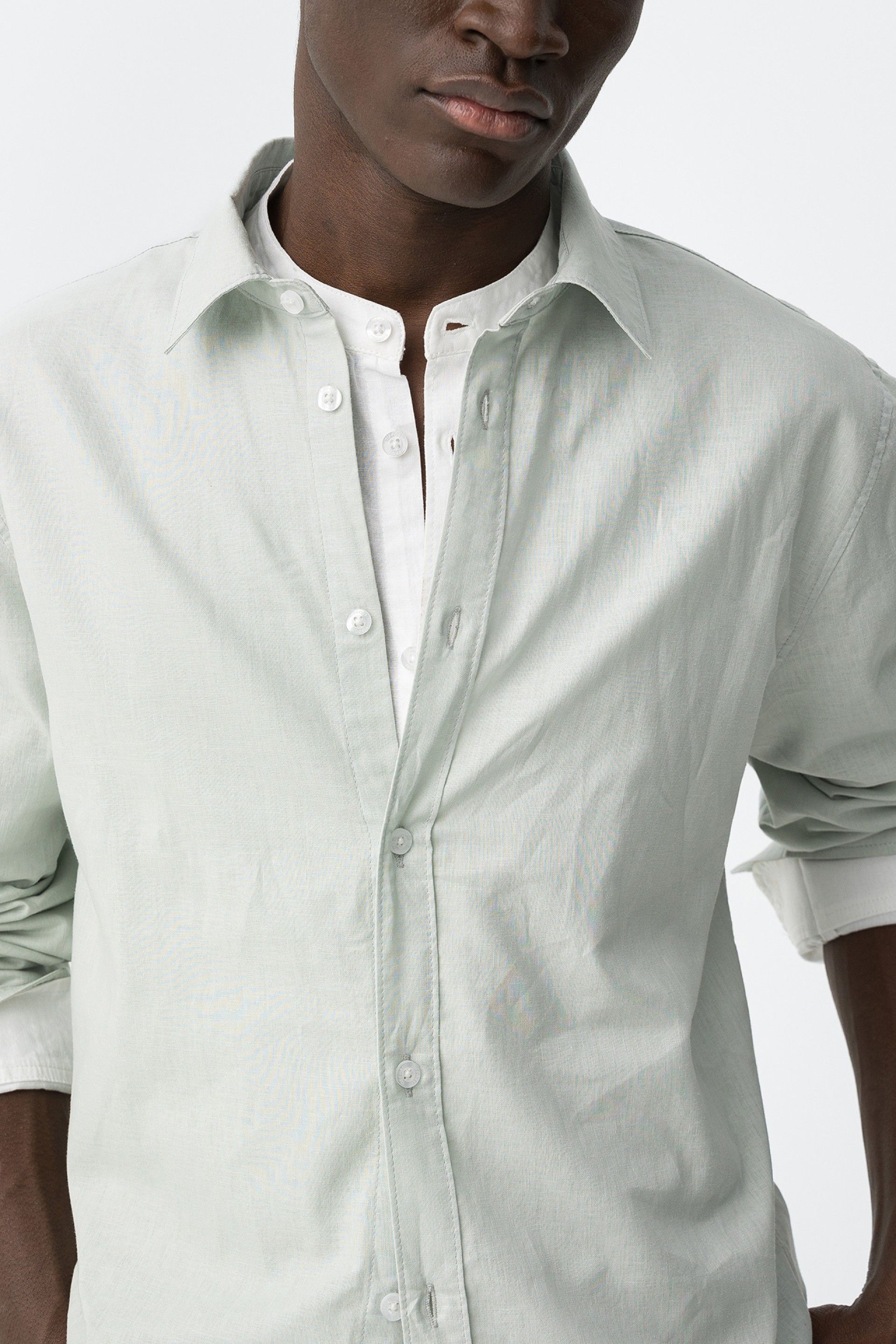 Camisa Porter Lino Pesto