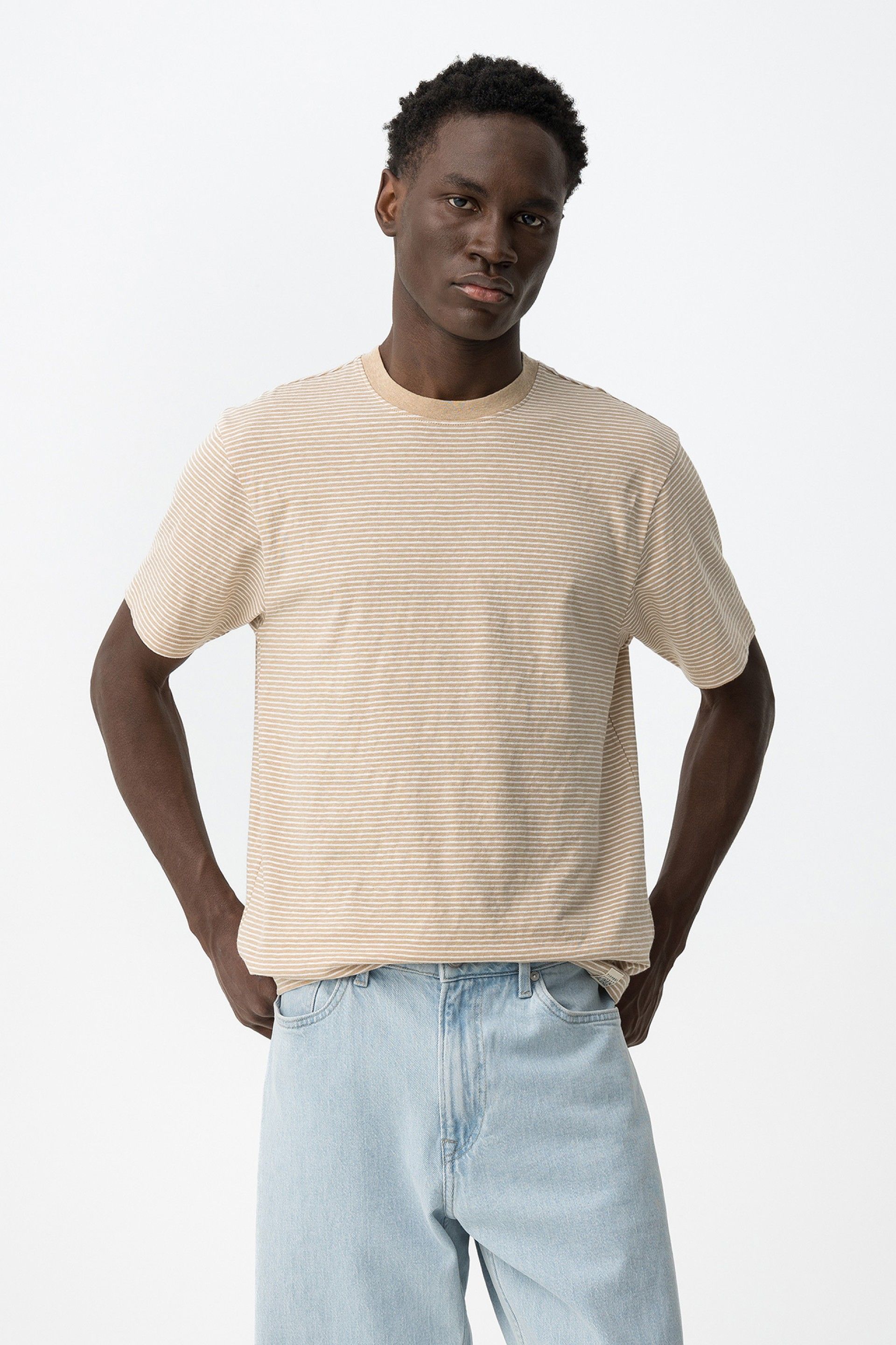 Camiseta Fox Rayas Beige