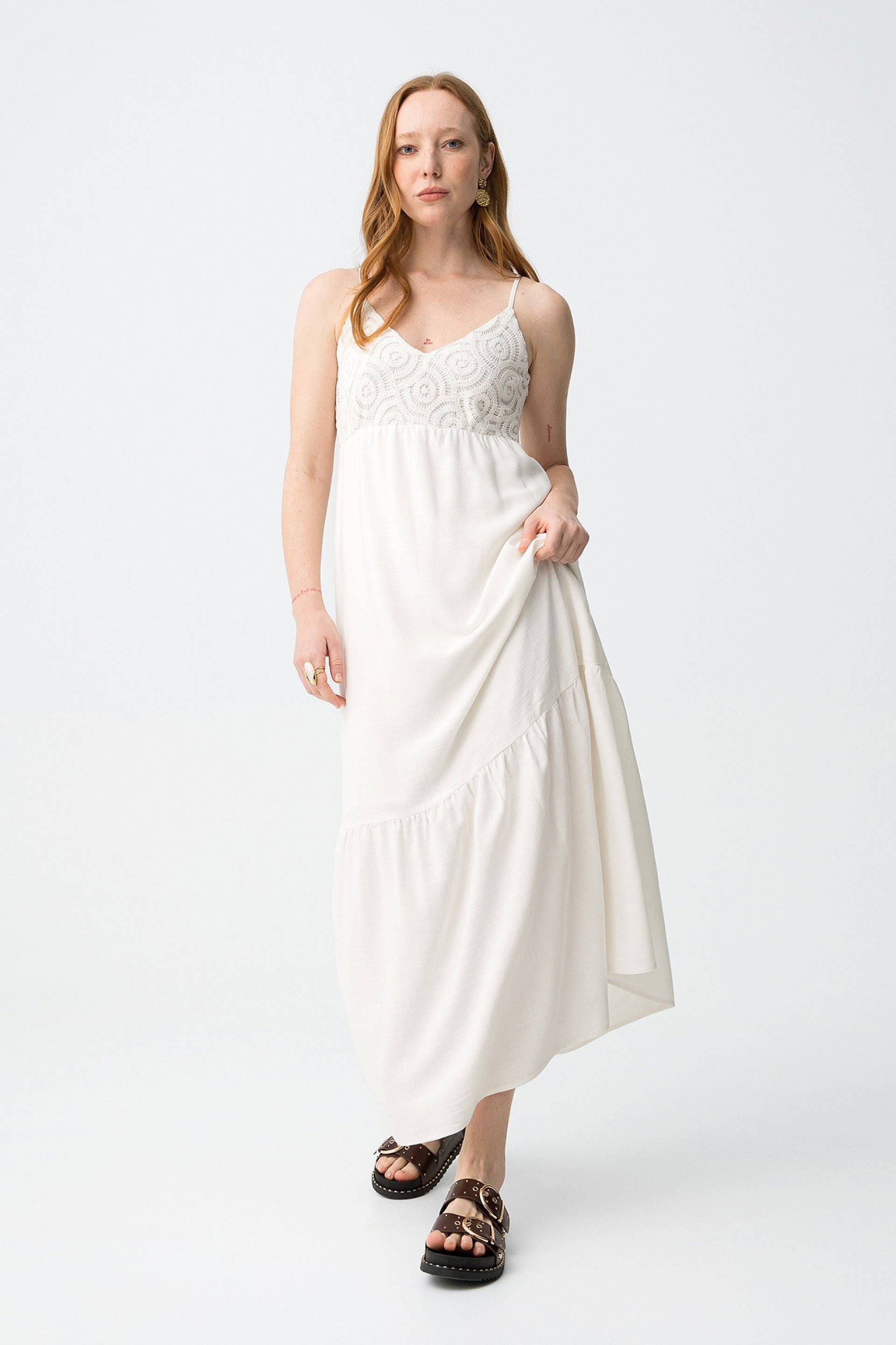 Vestido Border Crudo
