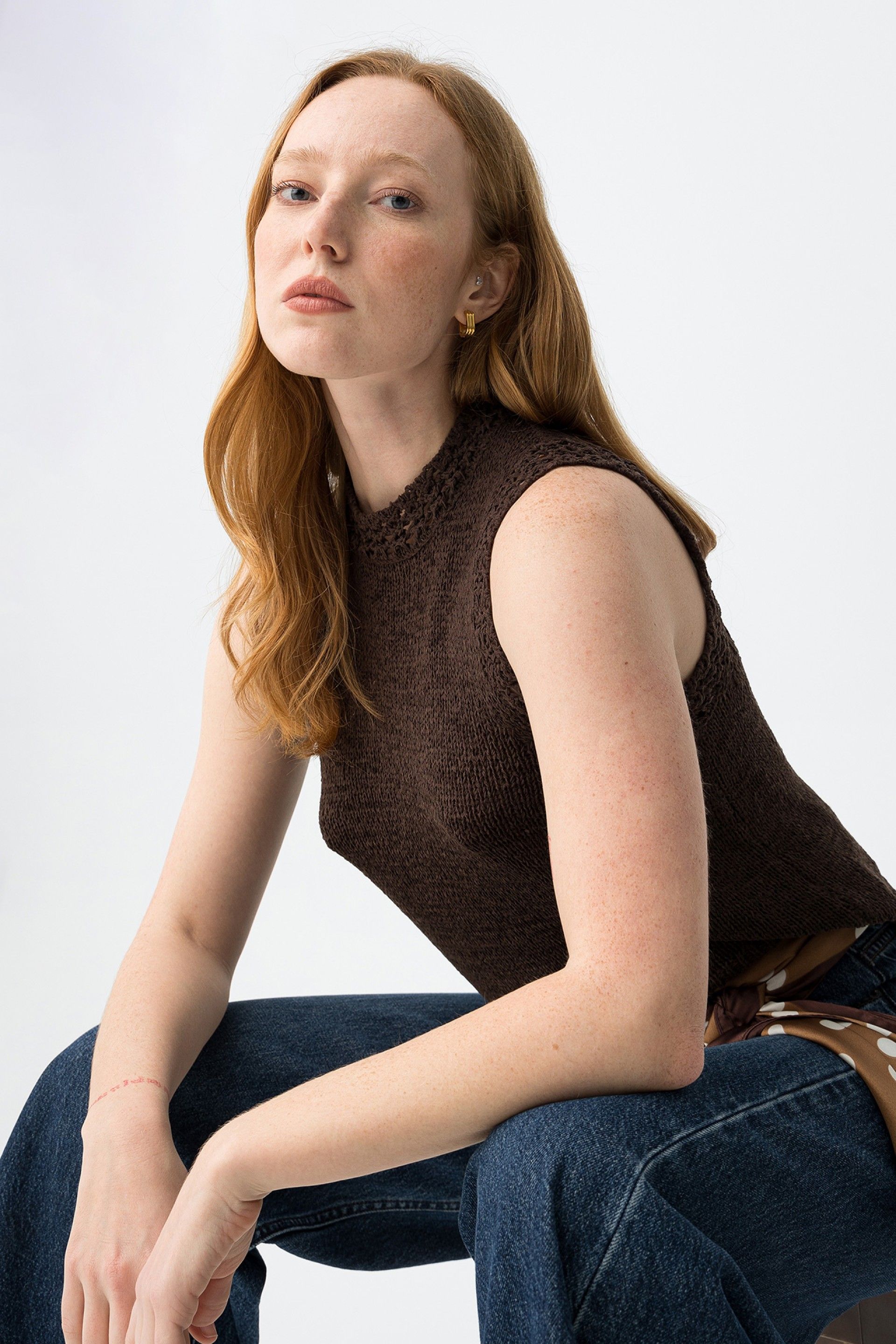 Chaleco Punto Baella Chocolate