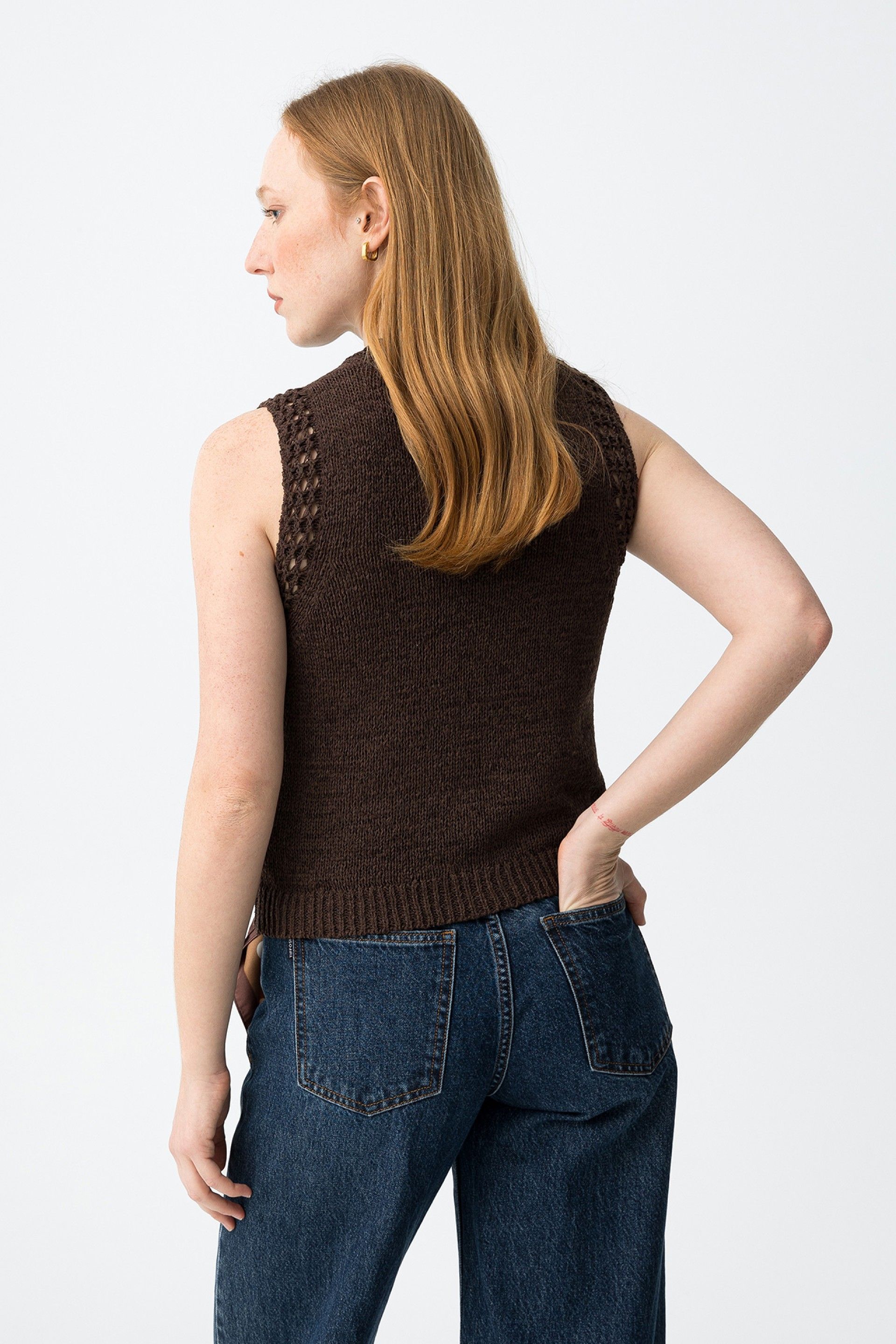 Chaleco Punto Baella Chocolate