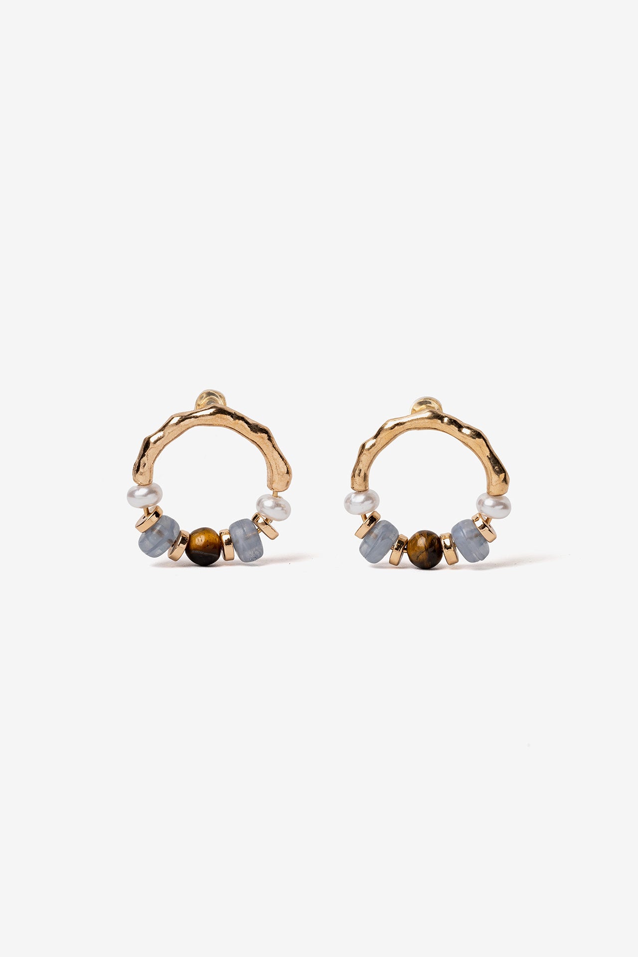 Pendientes Dorados Abalorios 10304