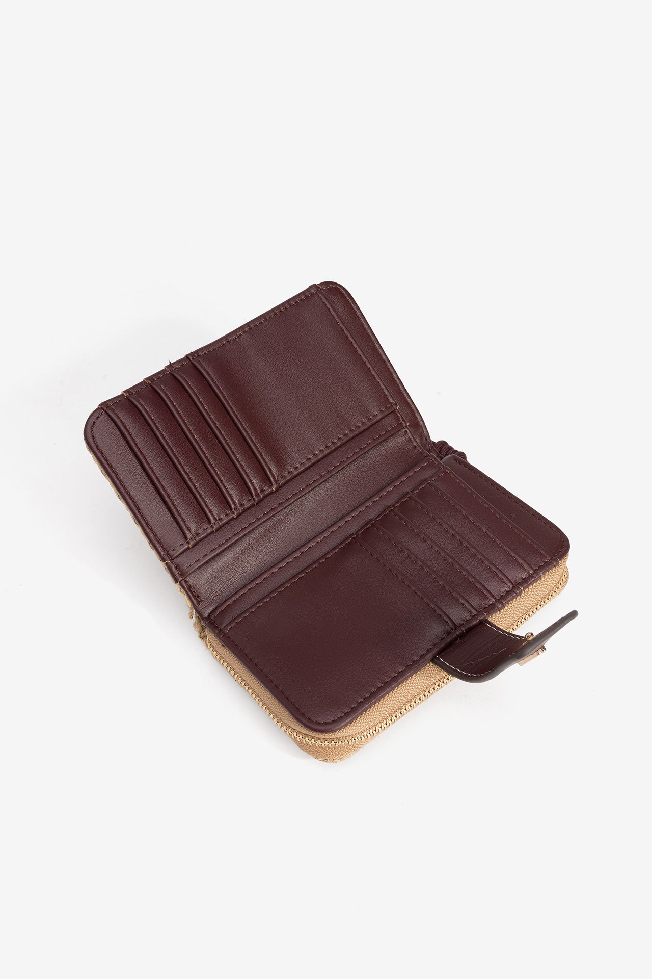 Monedero Rafia Beige/Naranja 4398