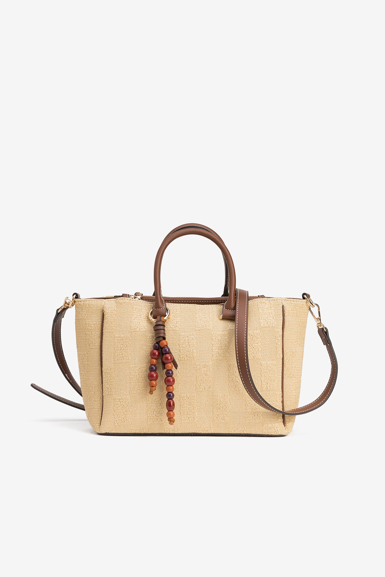 Bolso Beige Abalorios 4967