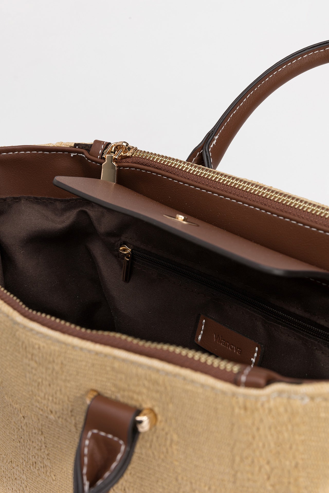 Bolso Beige Abalorios 4967