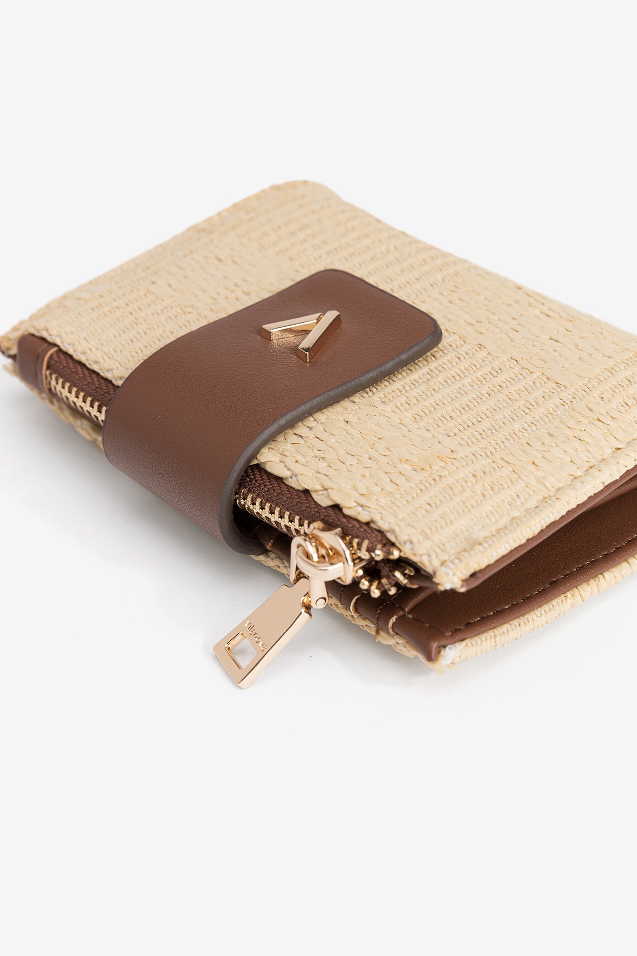 Monedero Rafia Beige/Marrón 4410