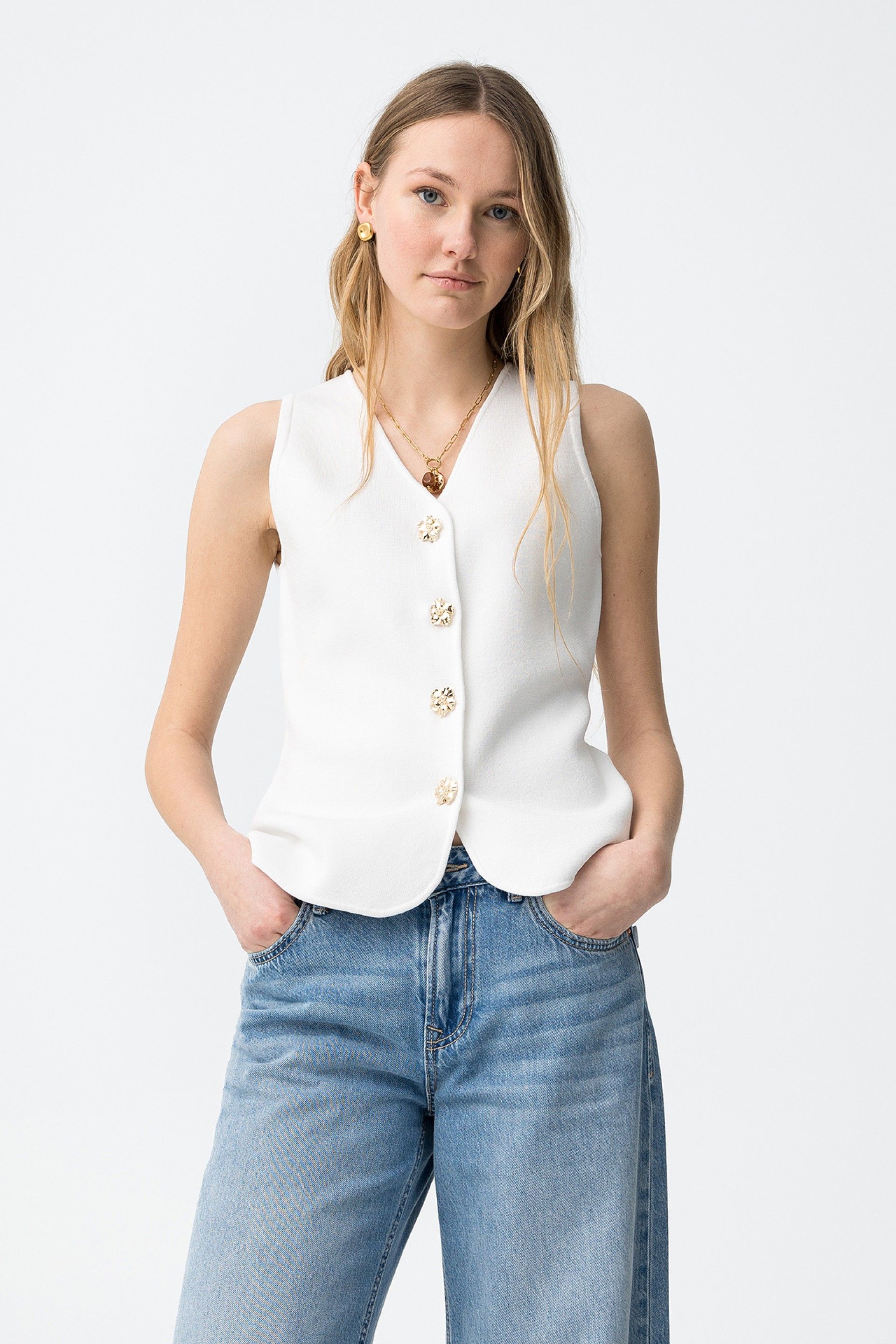 Chaleco Fleur Blanco