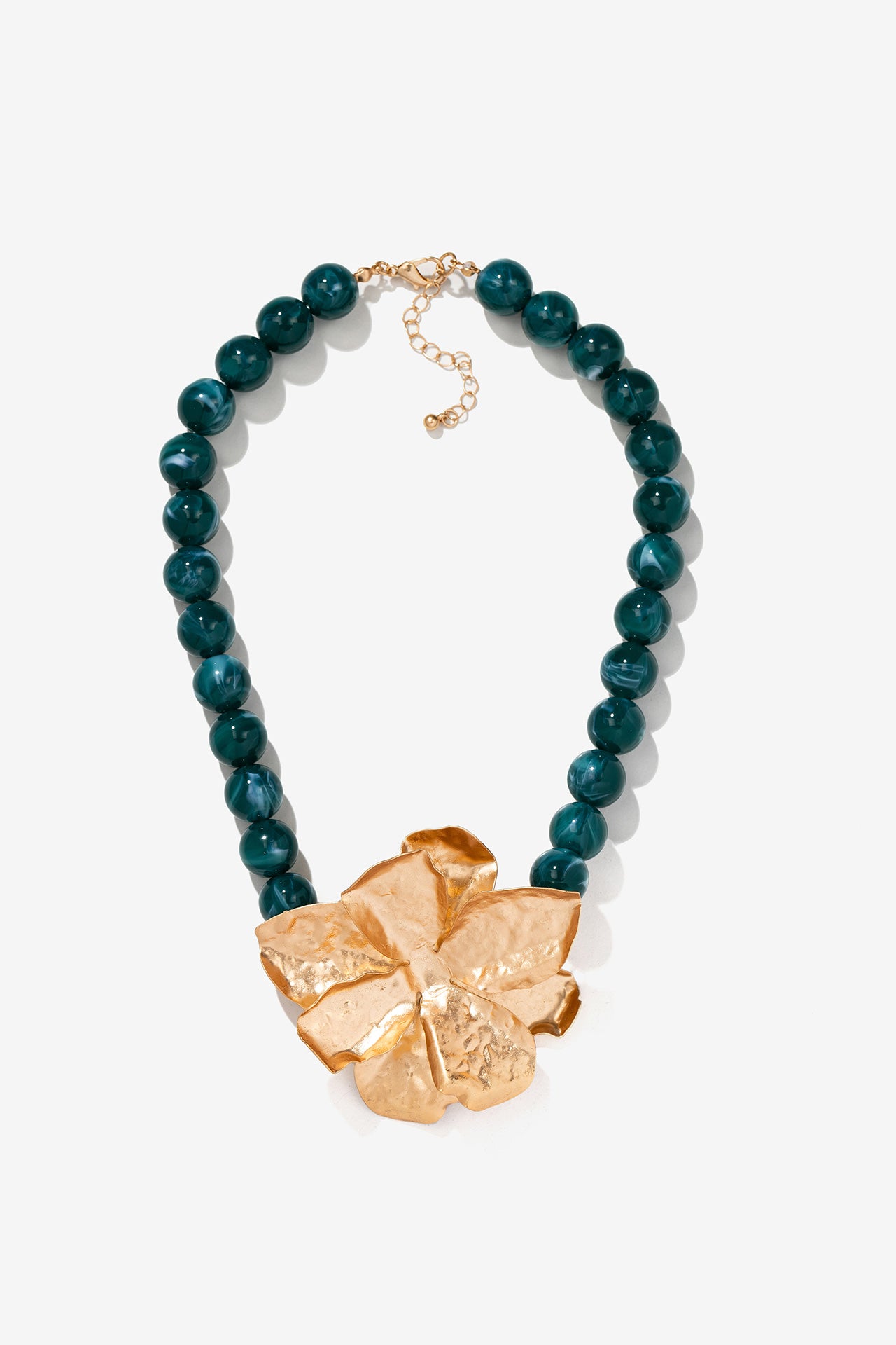 Collar Verde Flor 3963