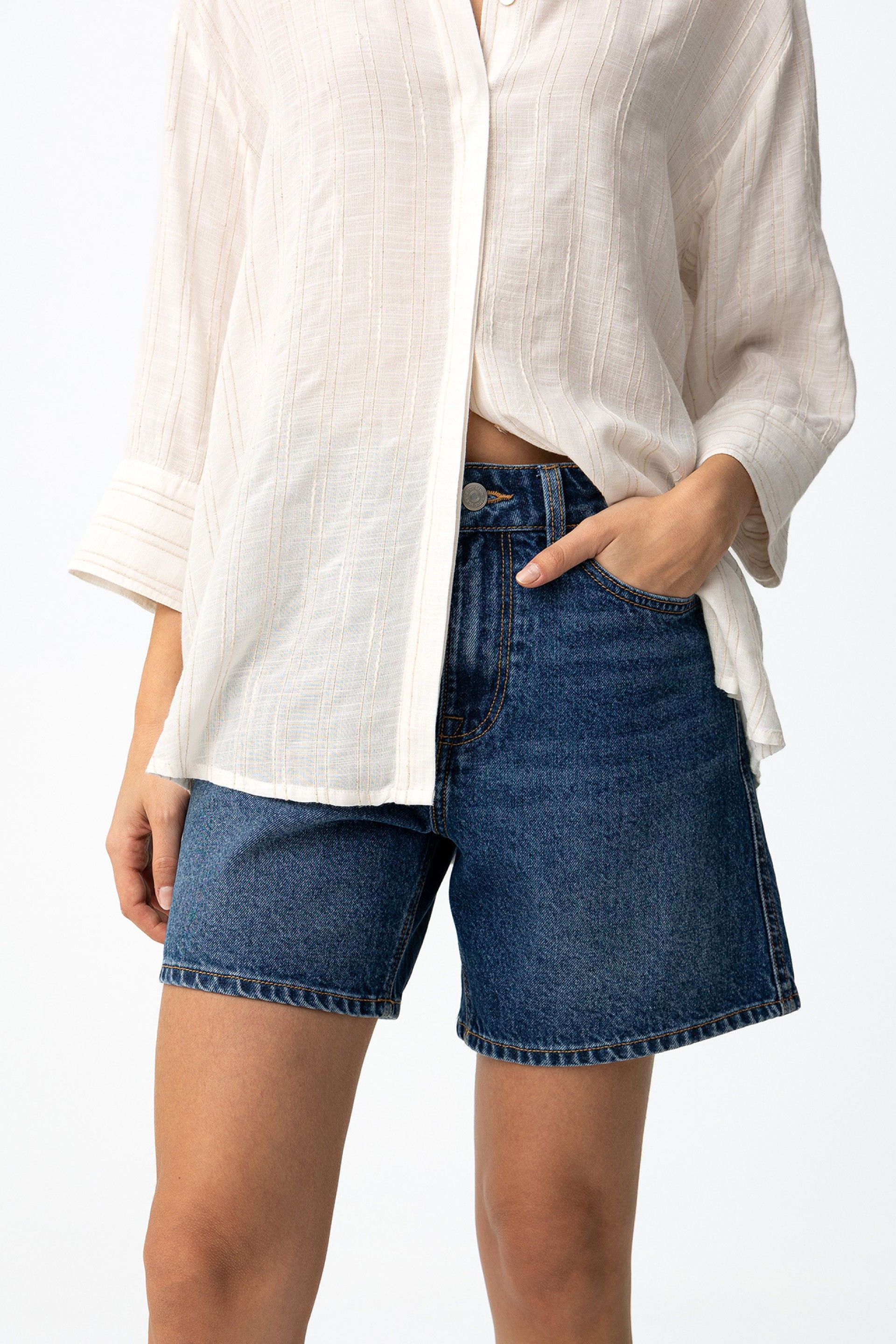 Jeans Corto LANA39 Oscuro