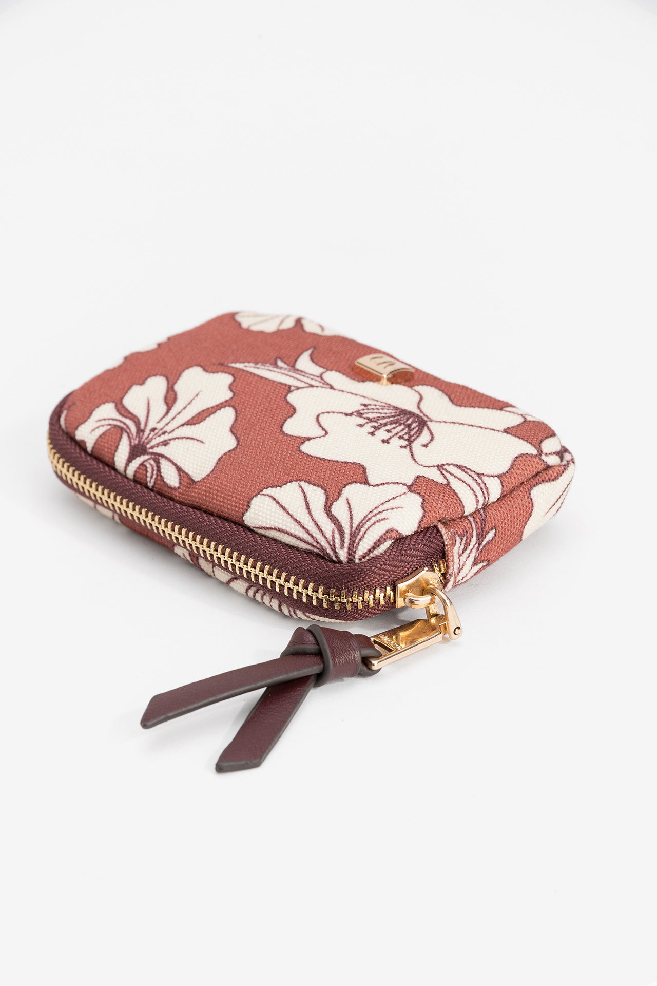 Monedero Pequeño Floral Teja 4407