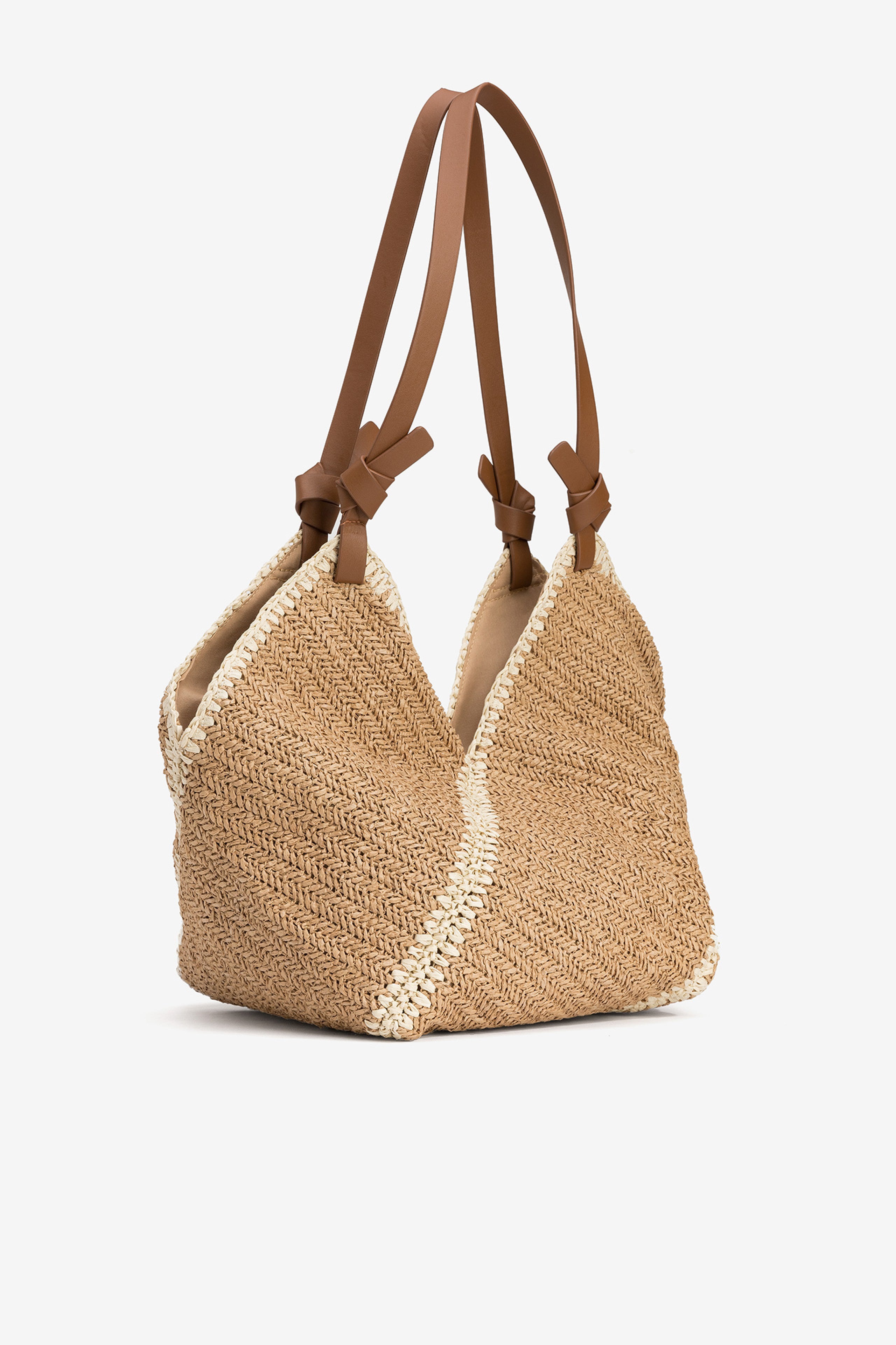 Bolso Capazo Trenzado Beige 5068